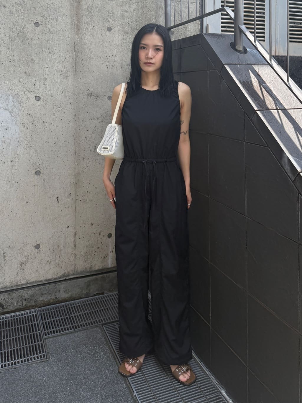moussy | NYLON GATHER ジャンプスーツ | Rakuten Fashion(楽天