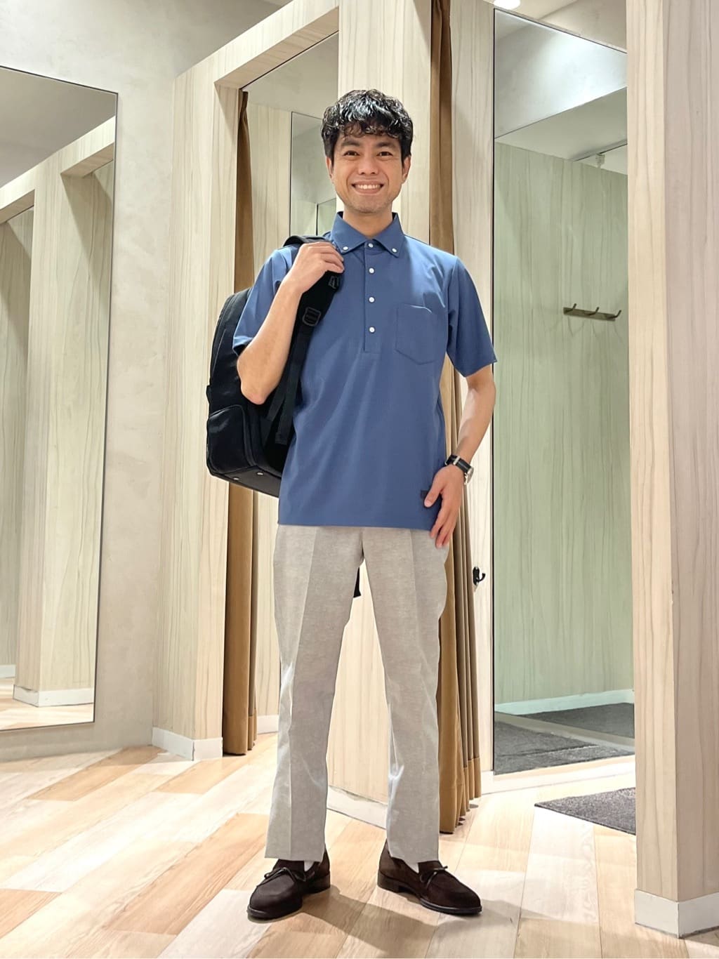 TAKEO KIKUCHIの【接触冷感/ONOFF】ビズ ポロシャツを使ったコーディネートを紹介します。｜Rakuten Fashion(楽天ファッション／旧楽天ブランドアベニュー)5994354