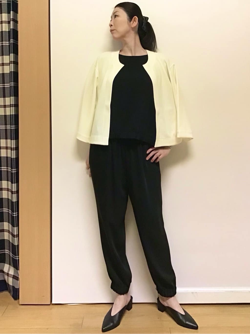 NEWYORKER L-SIZEの【L】ポリエステル強撚スムース 幾何学