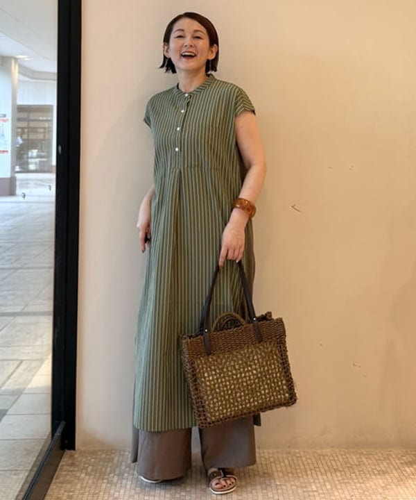 BEAMS HEARTのストライプ * カットワンピースを使ったコーディネートを紹介します。｜Rakuten Fashion(楽天ファッション／旧楽天ブランドアベニュー)5995765