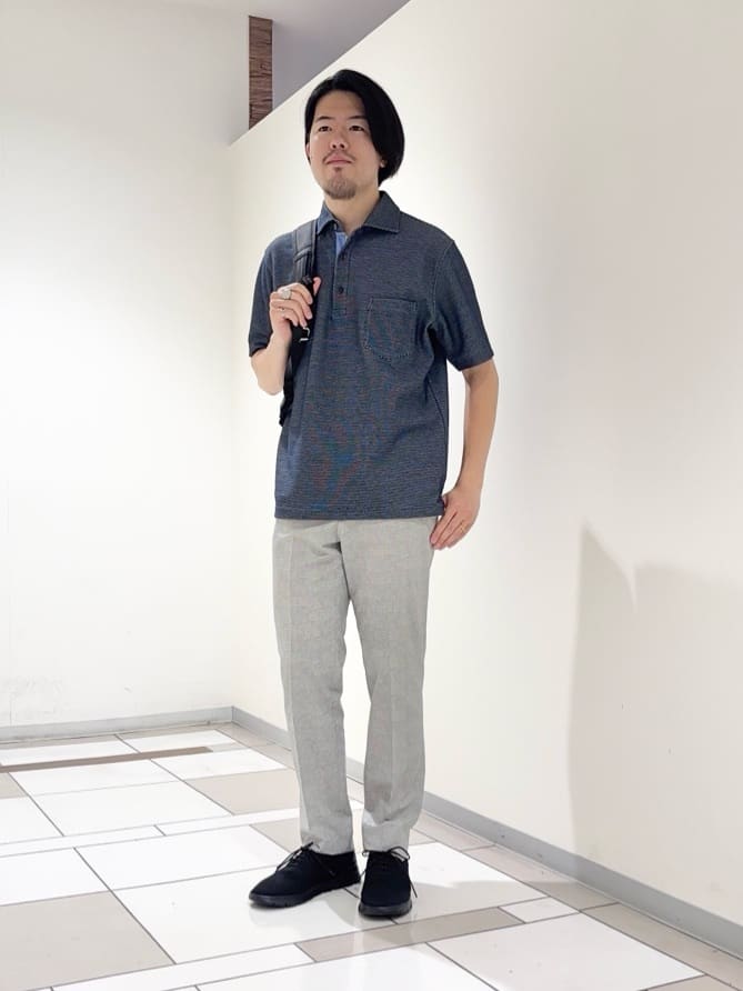 TAKEO KIKUCHIの【抗菌防臭/9色5サイズ展開】ハニカムメランジ ポロシャツを使ったコーディネートを紹介します。｜Rakuten Fashion(楽天ファッション／旧楽天ブランドアベニュー)5999874