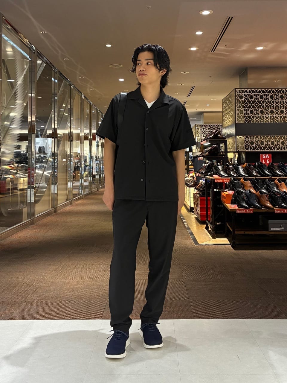 TAKEO KIKUCHIの【COOL CITY WEAR】エアートール オープンカラーシャツ /接触冷感・通気性を使ったコーディネートを紹介します。｜Rakuten Fashion(楽天ファッション／旧楽天ブランドアベニュー)6006337