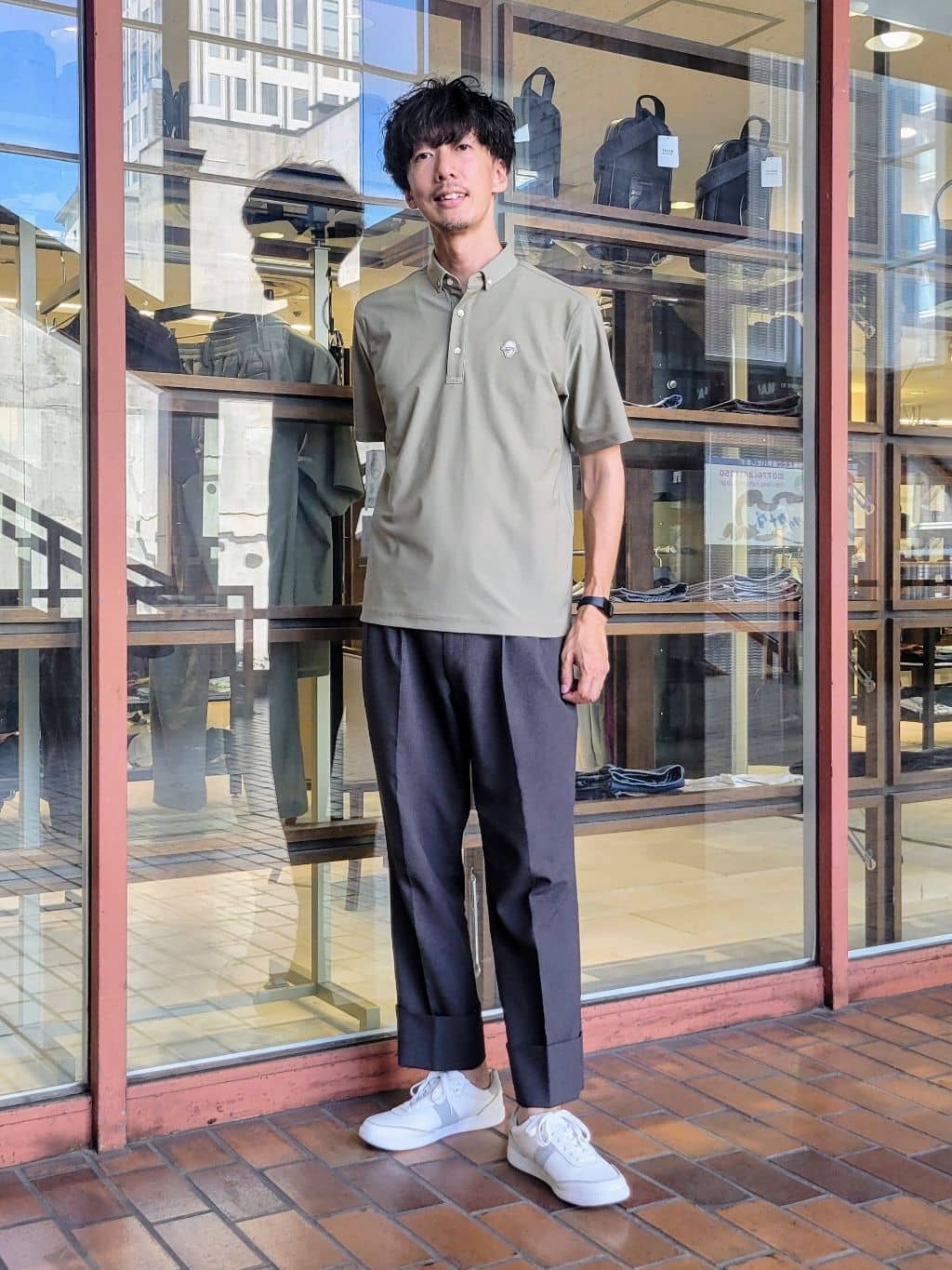 TAKEO KIKUCHIの【COOL CITY WEAR】エアートール ポロシャツ /接触冷感・通気性を使ったコーディネートを紹介します。｜Rakuten Fashion(楽天ファッション／旧楽天ブランドアベニュー)6007481