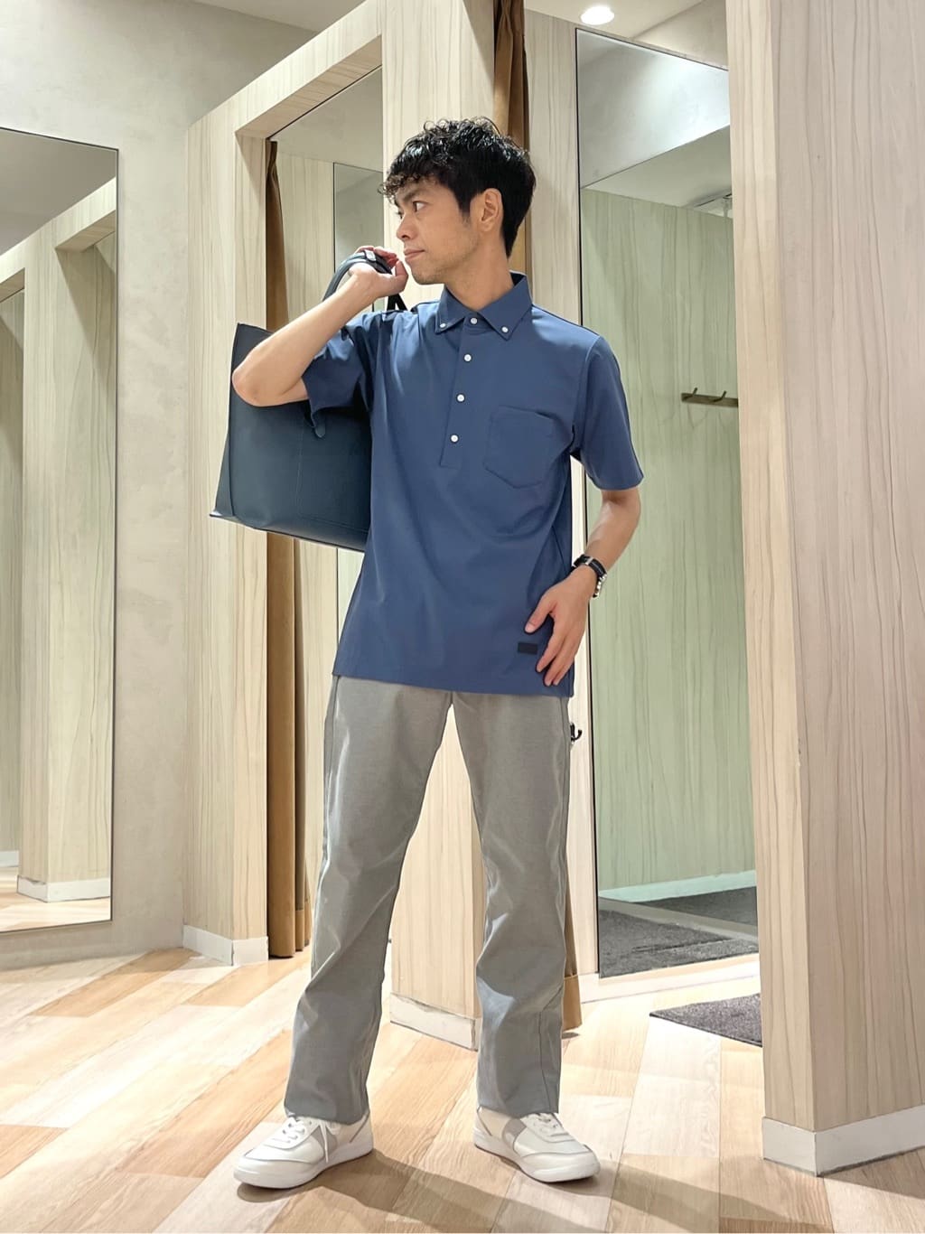 TAKEO KIKUCHIの【接触冷感/ONOFF】ビズ ポロシャツを使ったコーディネートを紹介します。｜Rakuten Fashion(楽天ファッション／旧楽天ブランドアベニュー)6008307