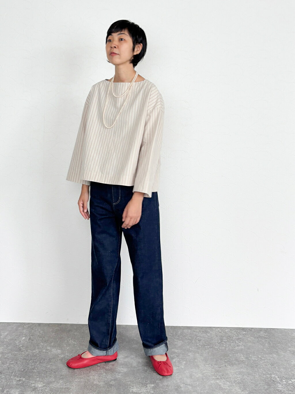 SIPULI / シプリ Slab Yarn Cotton Lawn ピンタックギャザーブラウス SIPULI｜Slab Yarn Cotton Lawn ピンタックギャザーブラウス