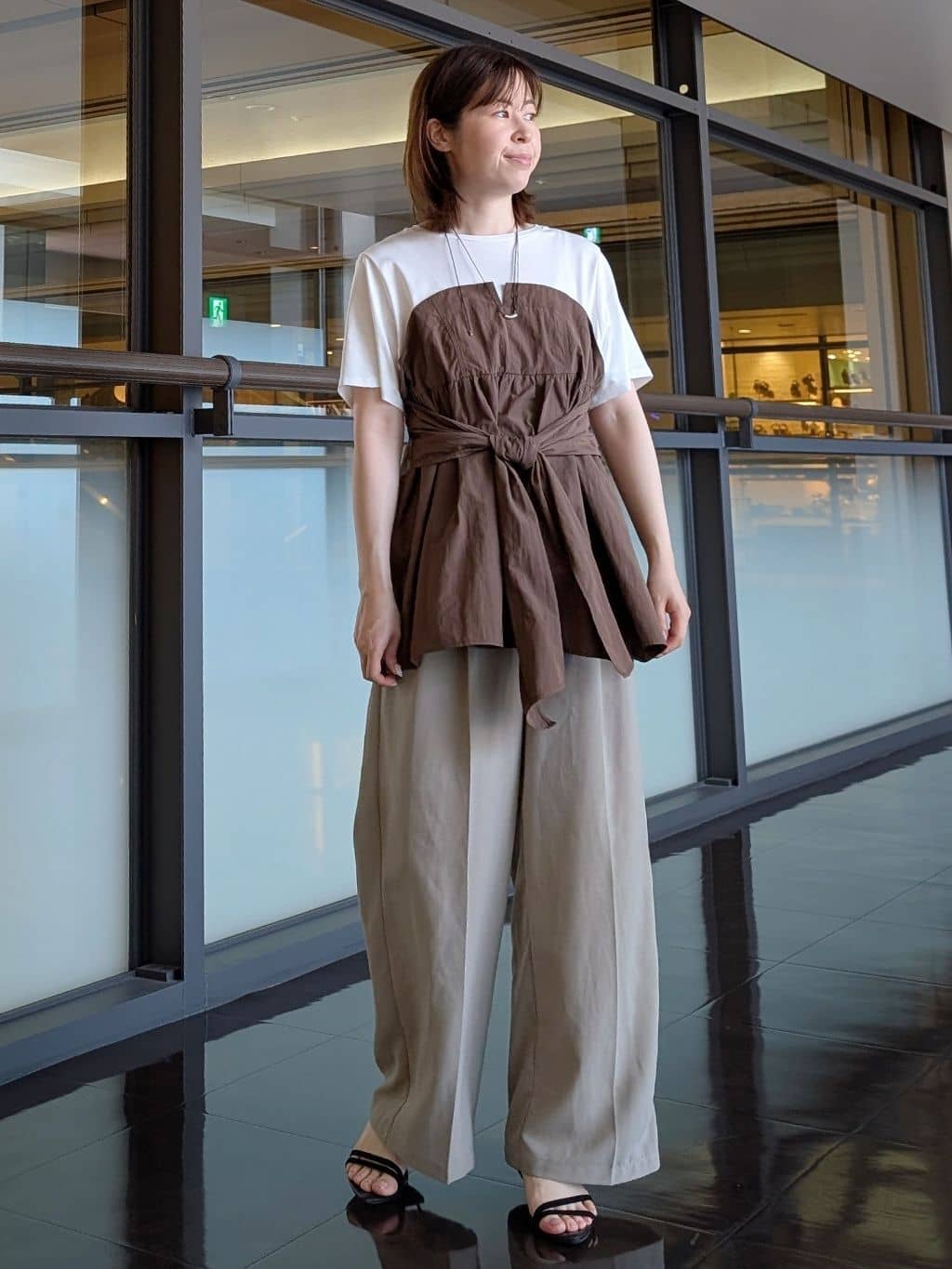 DOUX ARCHIVES | リネンライク2タックワイドパンツ | Rakuten Fashion