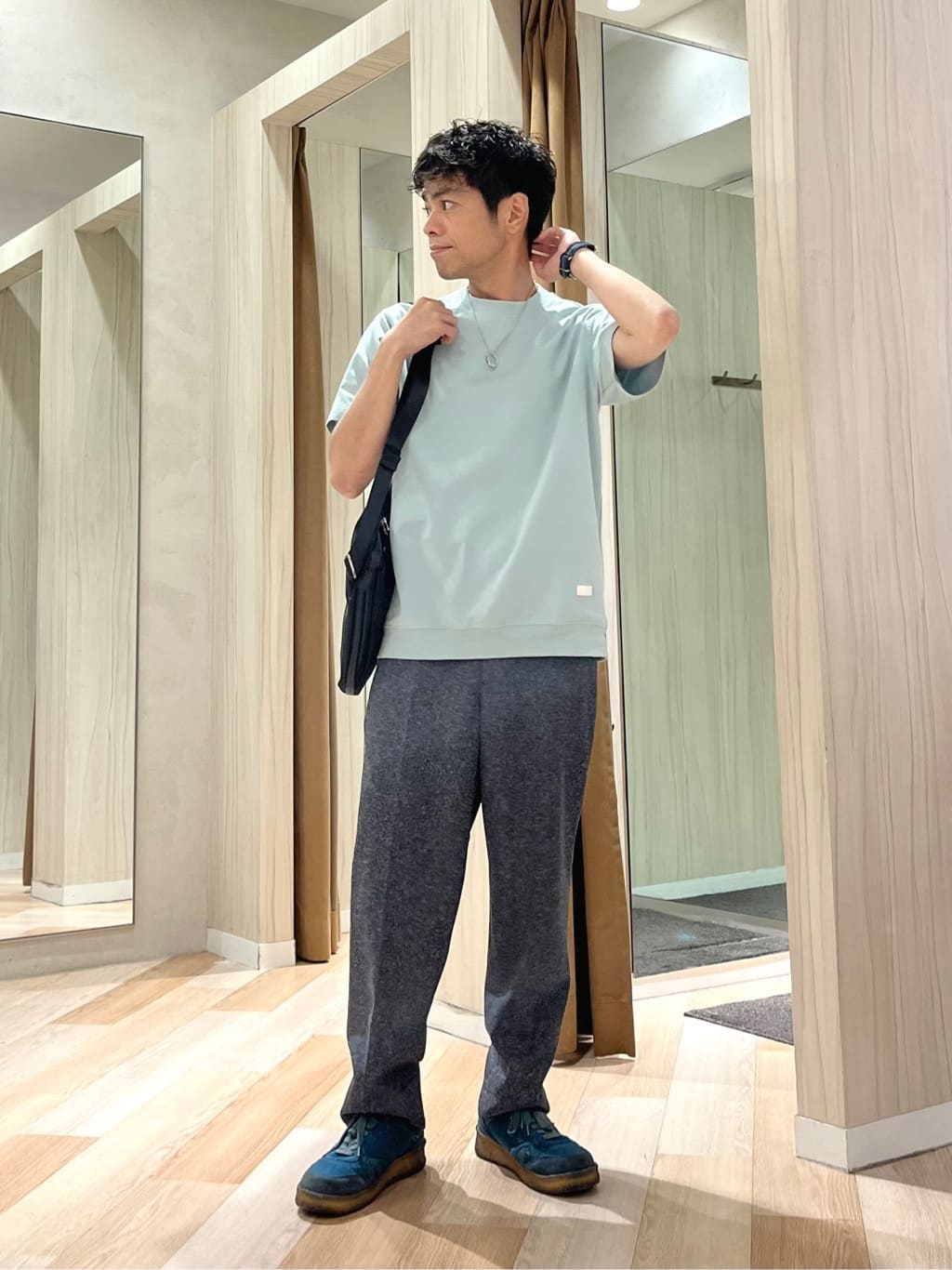 TAKEO KIKUCHIの【抗菌防臭/5サイズ展開】ハイゲージポンチ Tシャツを使ったコーディネートを紹介します。｜Rakuten Fashion(楽天ファッション／旧楽天ブランドアベニュー)6012870