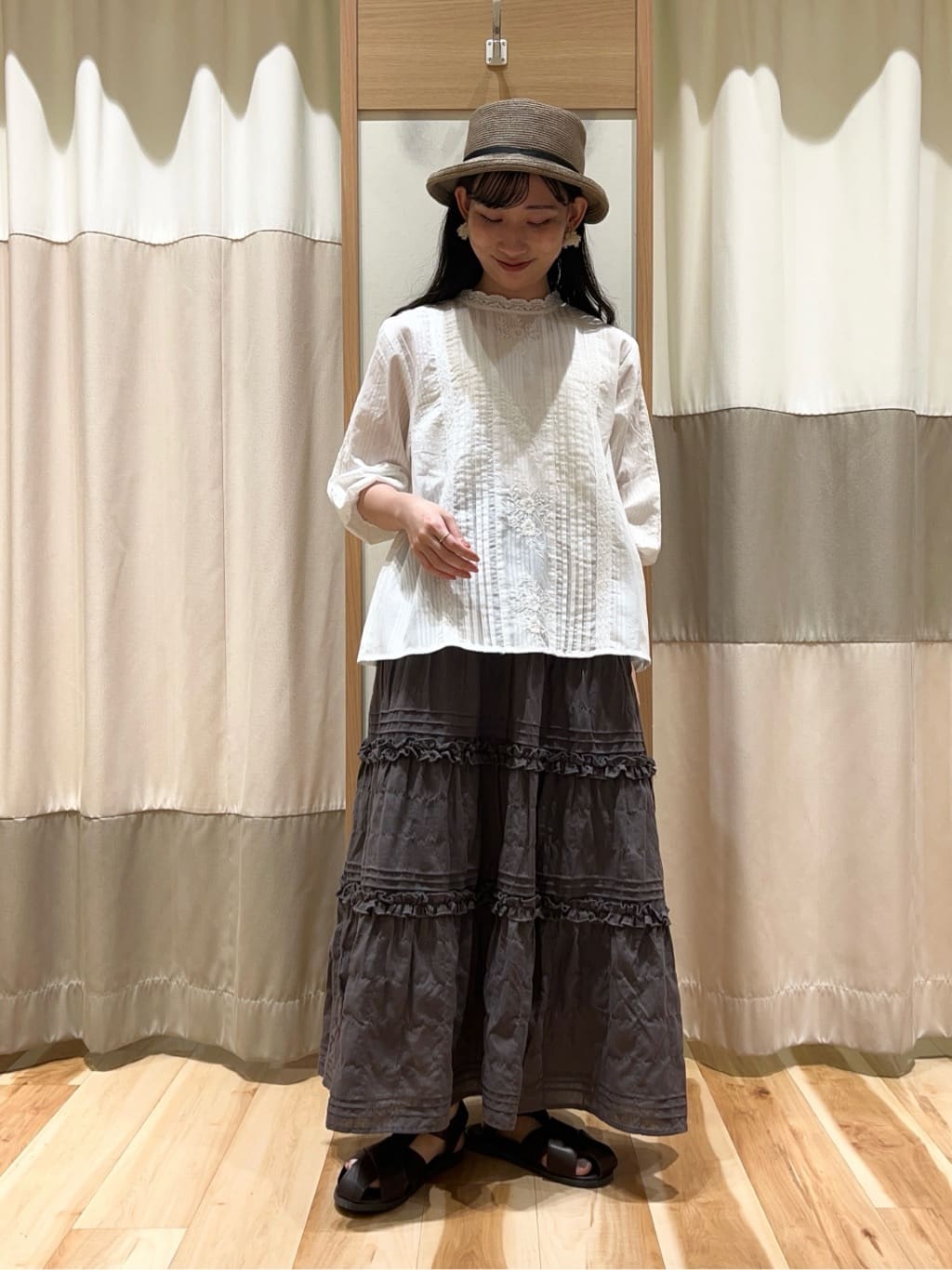 Samansa Mos2 | フラワー柄刺繍レースブラウス | Rakuten Fashion(楽天
