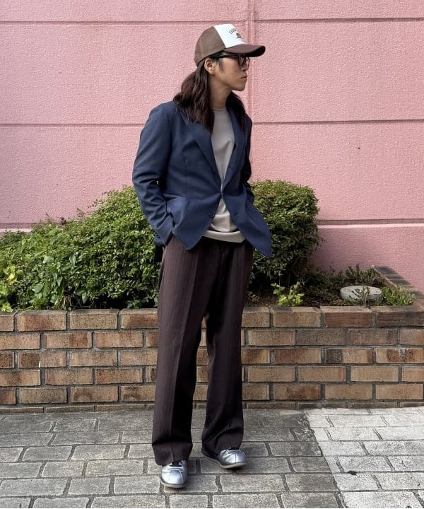 BEAMS HEARTのニットハニカム 3ボタン ジャケット(S~XXL)を使ったコーディネートを紹介します。｜Rakuten Fashion(楽天ファッション／旧楽天ブランドアベニュー)6016443