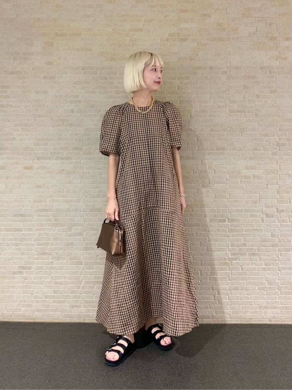 UNITED ARROWS LTD. OUTLET | パフスリーブ チェック ワンピース