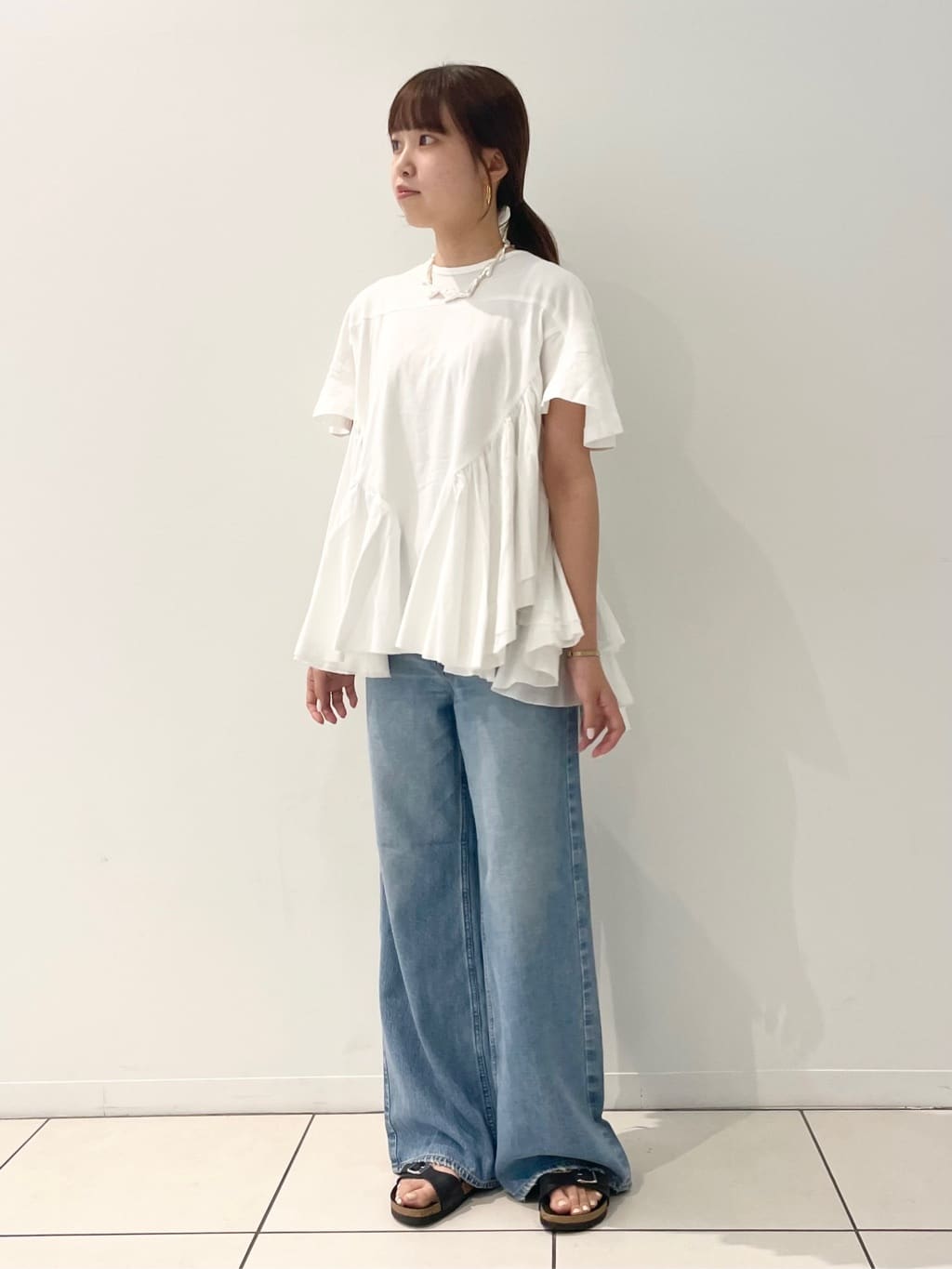 AAYUSHI/アユーシ ロングティアードフリルテールトップス IENA｜《追加》AAYUSHI/アユーシ ロングティアードフリルテール