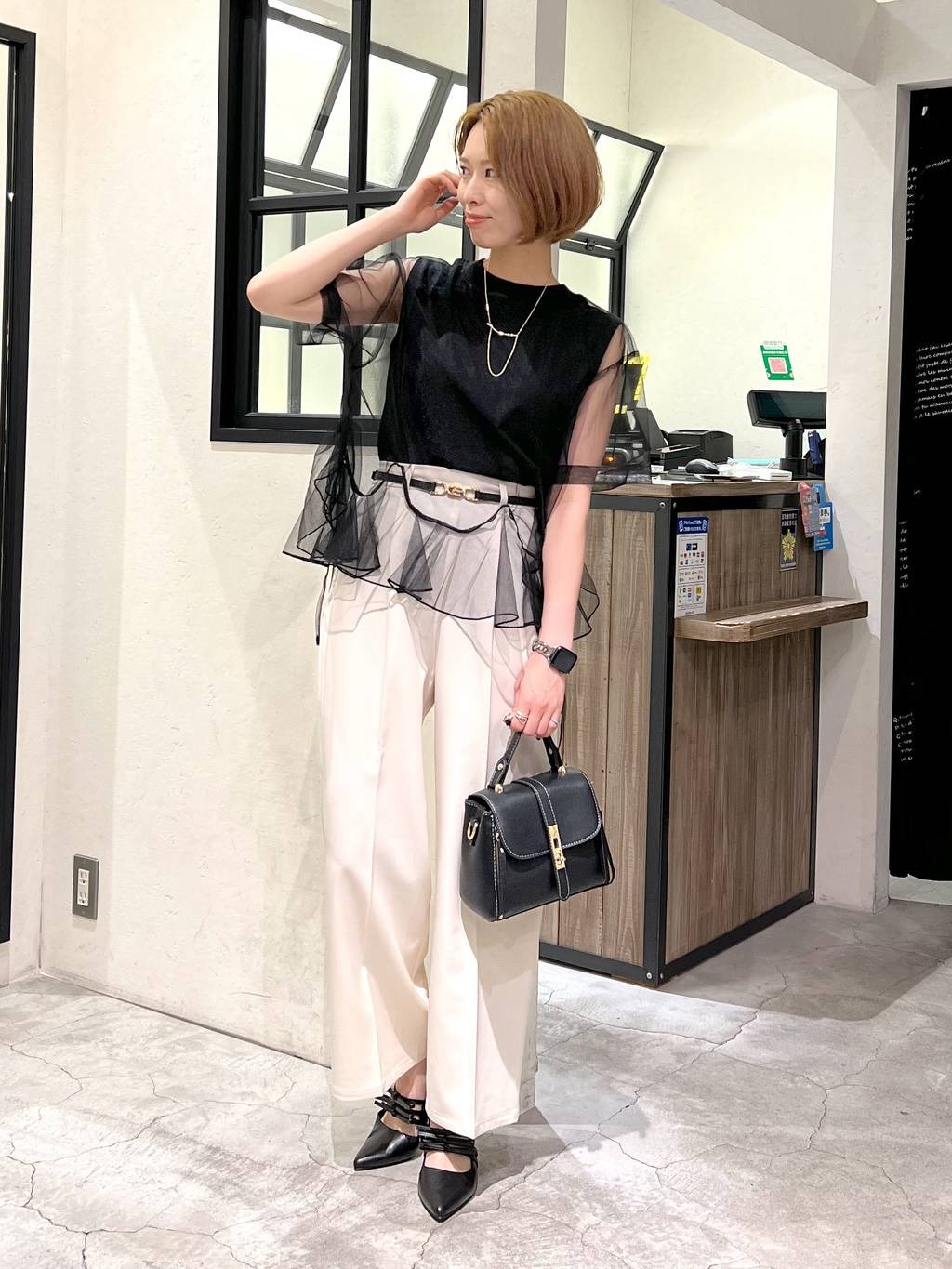 mysty womanのチュールレイヤードTシャツを使ったコーディネートを紹介します。｜Rakuten Fashion(楽天ファッション／旧楽天ブランドアベニュー)6020194