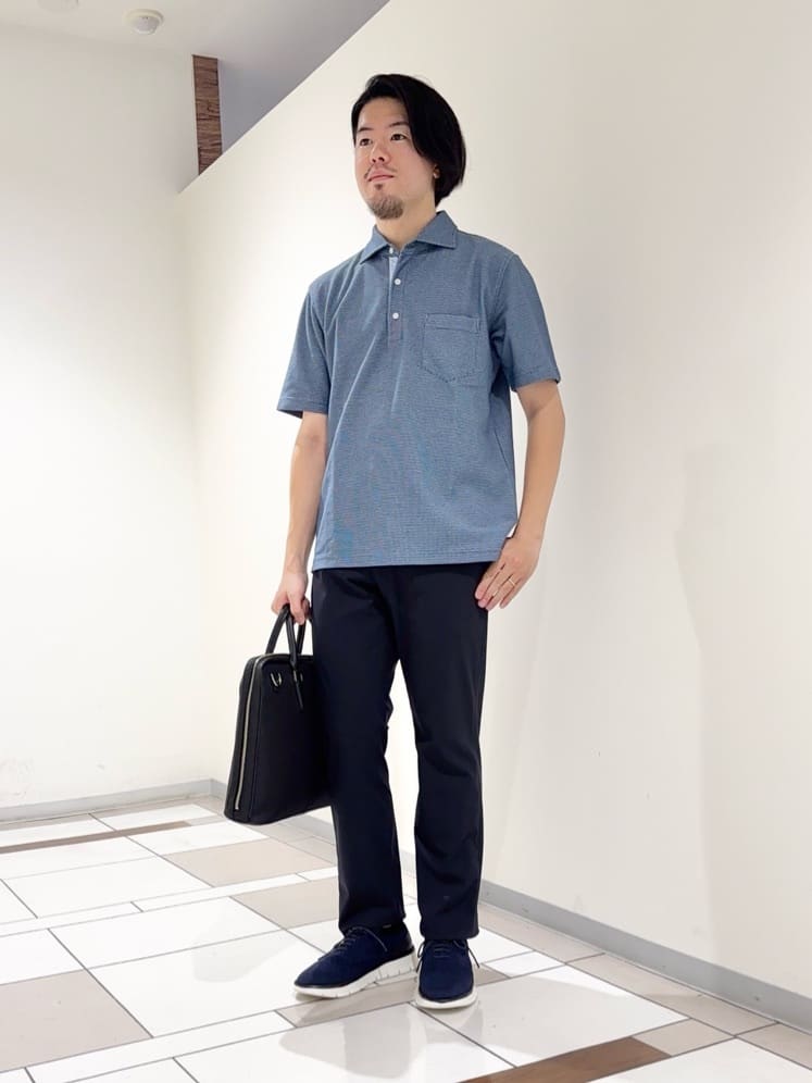 TAKEO KIKUCHIの【抗菌防臭/9色5サイズ展開】ハニカムメランジ ポロシャツを使ったコーディネートを紹介します。｜Rakuten Fashion(楽天ファッション／旧楽天ブランドアベニュー)6020594