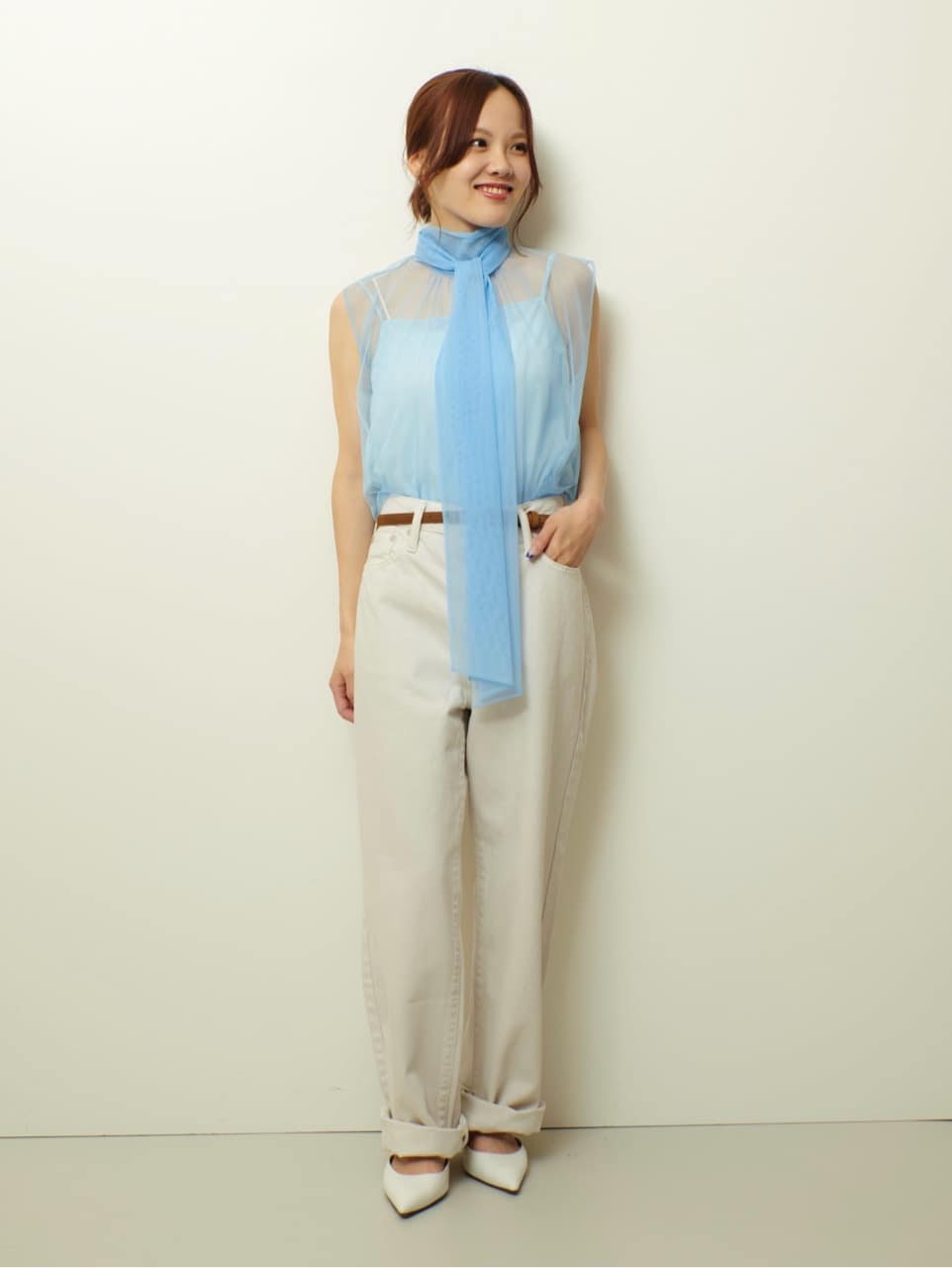 allurevilleのシアーチュールボウプルオーバーを使ったコーディネートを紹介します。｜Rakuten Fashion(楽天ファッション／旧楽天ブランドアベニュー)6023941