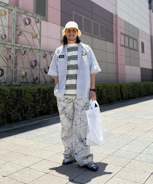 BEAMS HEARTのGMS ストライプ オックス ワークシャツを使ったコーディネートを紹介します。｜Rakuten Fashion(楽天ファッション／旧楽天ブランドアベニュー)6027951