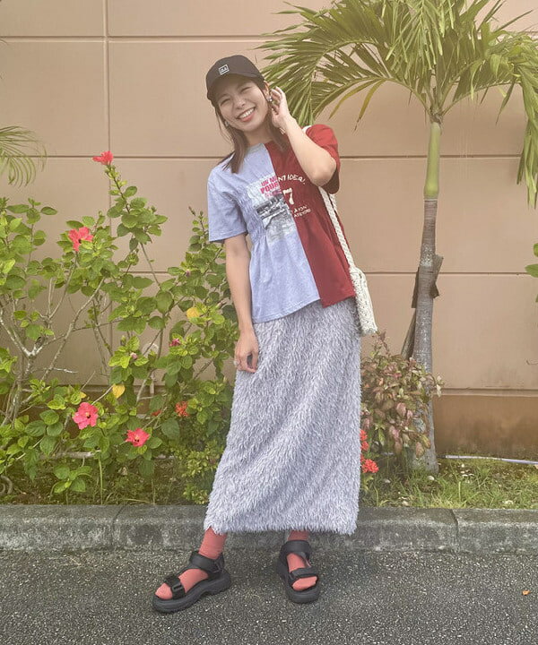BEAMS HEARTの切り替え シャーリング Tシャツを使ったコーディネートを紹介します。｜Rakuten Fashion(楽天ファッション／旧楽天ブランドアベニュー)6027996