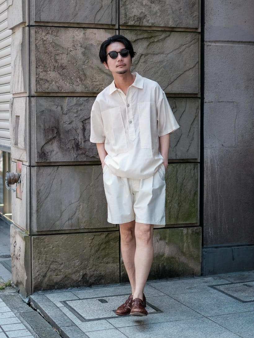 EDIFICEのETS.MATERIAUX(マテリオ) フレンチワーク ショーツを使った