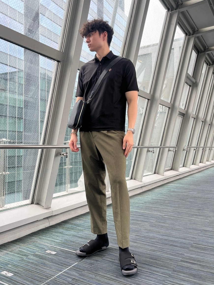 TAKEO KIKUCHIのコンビスライドサンダルを使ったコーディネートを紹介します。｜Rakuten Fashion(楽天ファッション／旧楽天ブランドアベニュー)6030378