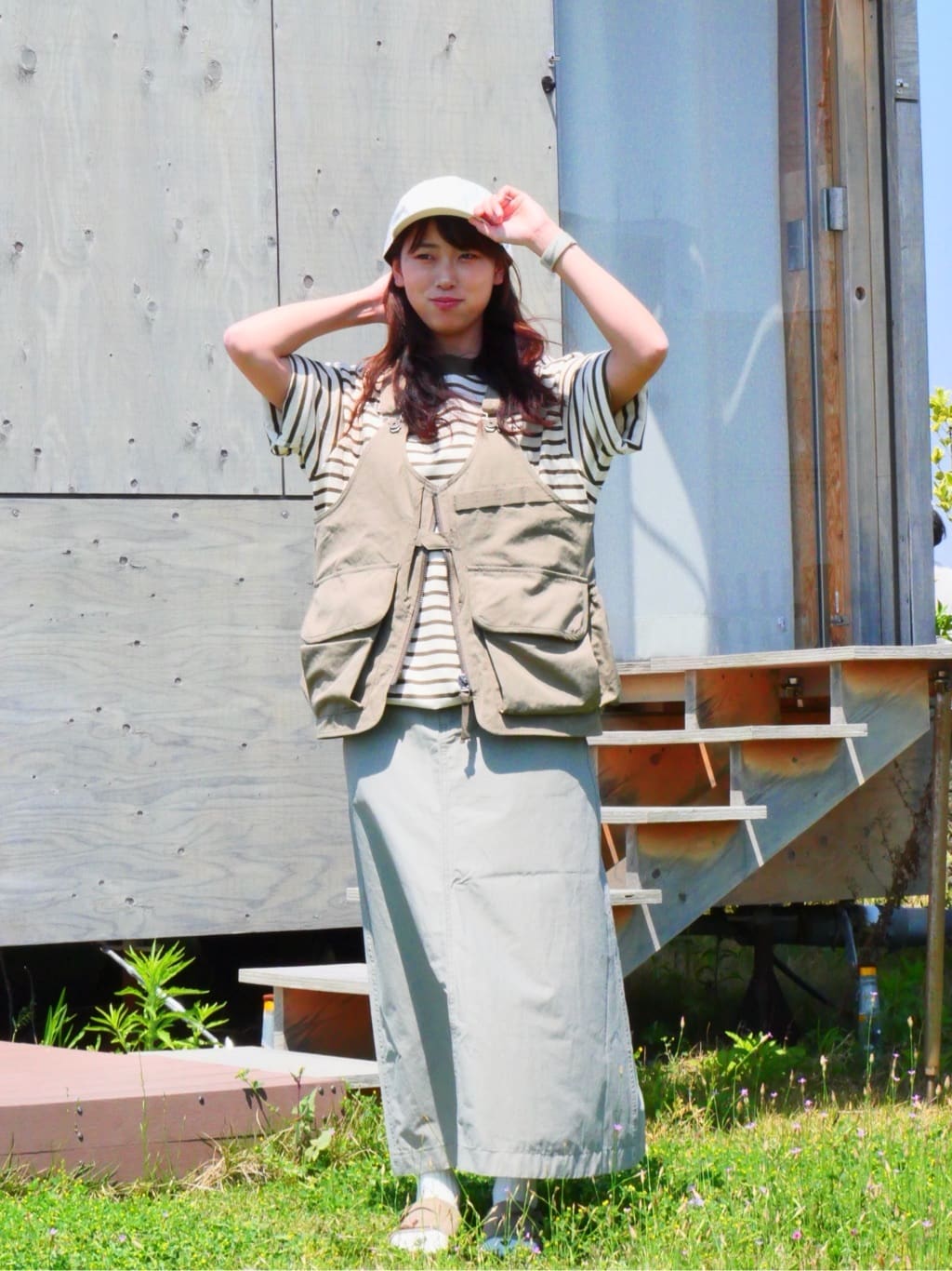 Snow PeakのHeavy Cotton Border T-Shirtを使ったコーディネートを紹介します。｜Rakuten Fashion(楽天ファッション／旧楽天ブランドアベニュー)6031038