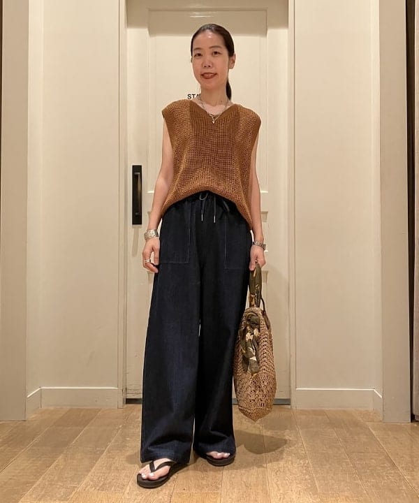 Demi-Luxe BEAMSのスカーフ ペーパー トートバッグ 25SS レディース 肩掛け ペーパーバッグ 夏バッグ 編み ショルダー 大人を使ったコーディネートを紹介します。｜Rakuten Fashion(楽天ファッション／旧楽天ブランドアベニュー)6031076