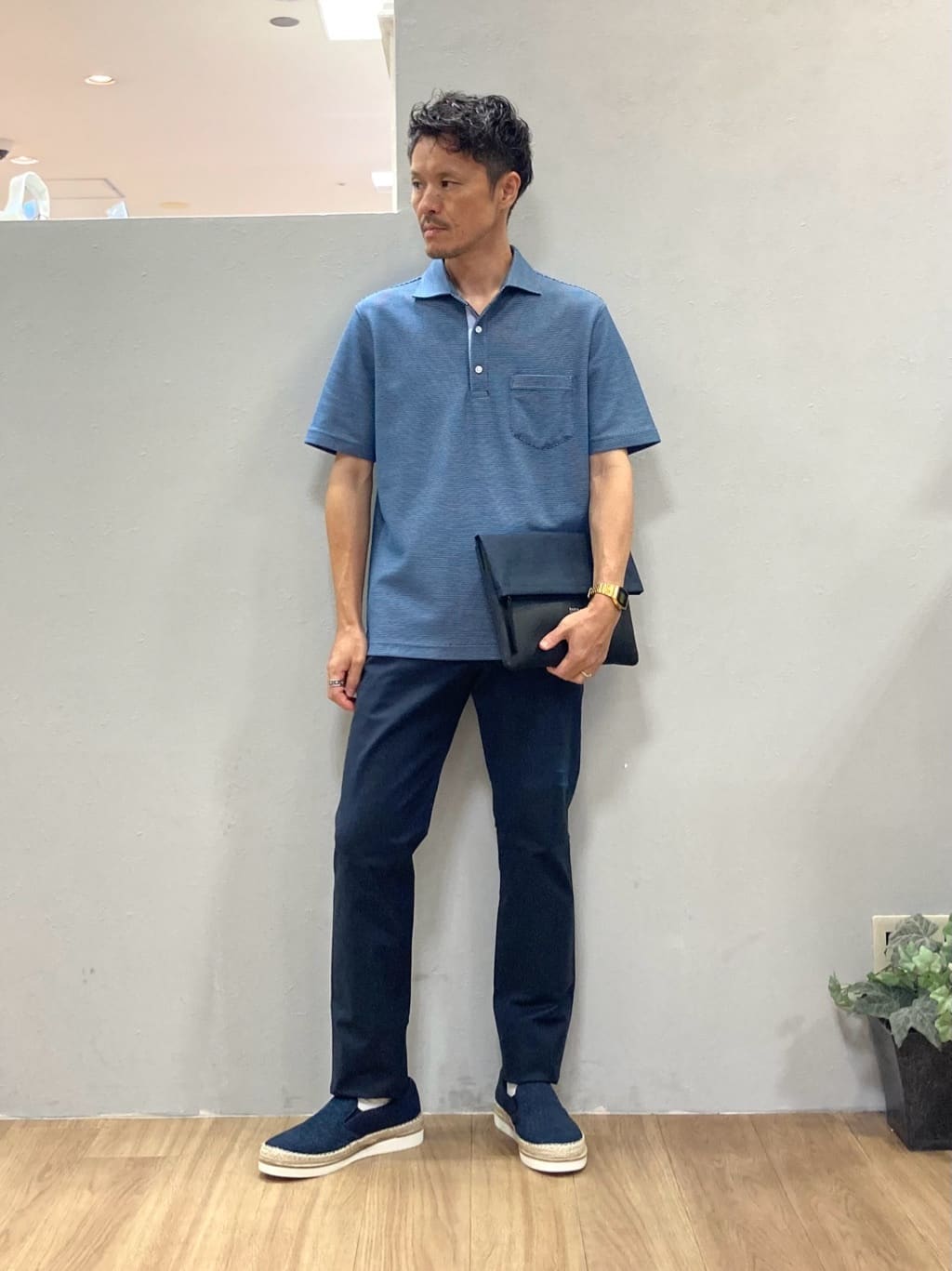 TAKEO KIKUCHIの【抗菌防臭/9色5サイズ展開】ハニカムメランジ ポロシャツを使ったコーディネートを紹介します。｜Rakuten Fashion(楽天ファッション／旧楽天ブランドアベニュー)6032047