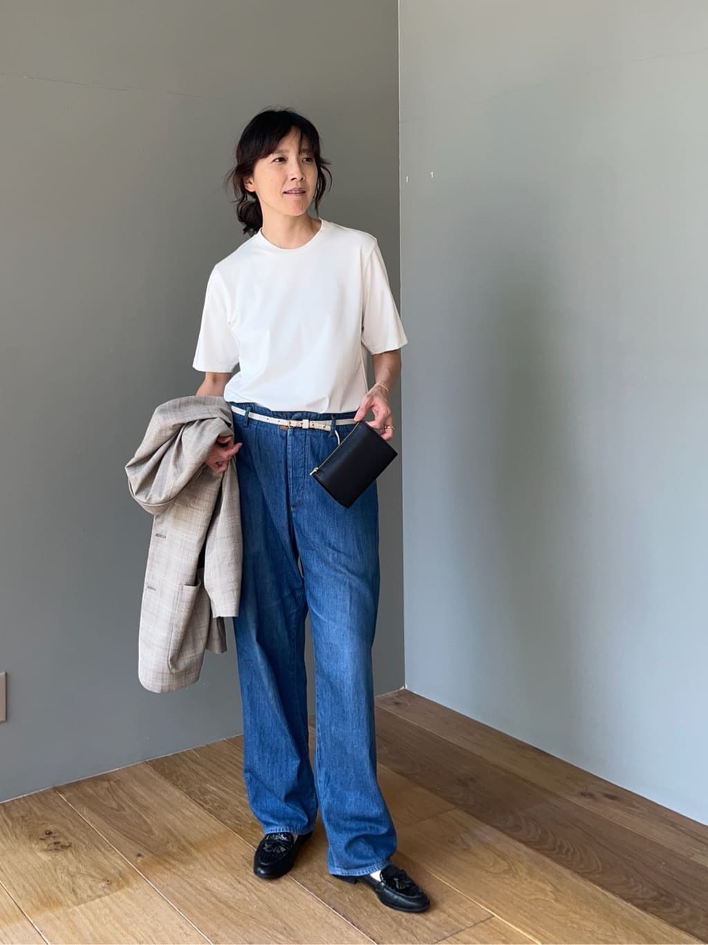 TAKEO KIKUCHIの【接触冷感】テーラード Tシャツを使ったコーディネートを紹介します。｜Rakuten Fashion(楽天ファッション／旧楽天ブランドアベニュー)6032986