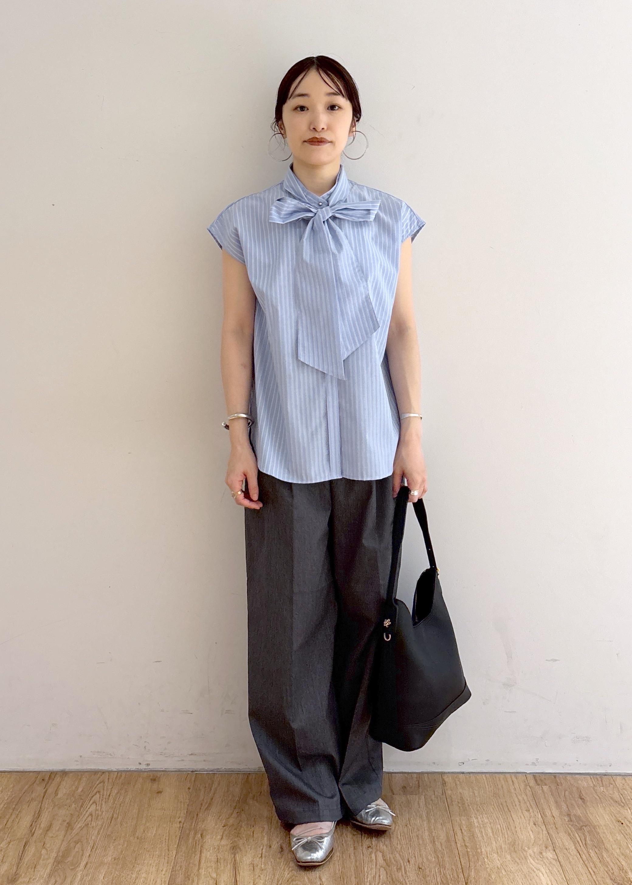 ROPE' PICNICの【防シワ】リボンフレンチスリーブシャツを使ったコーディネートを紹介します。｜Rakuten Fashion(楽天ファッション／旧楽天ブランドアベニュー)6052914