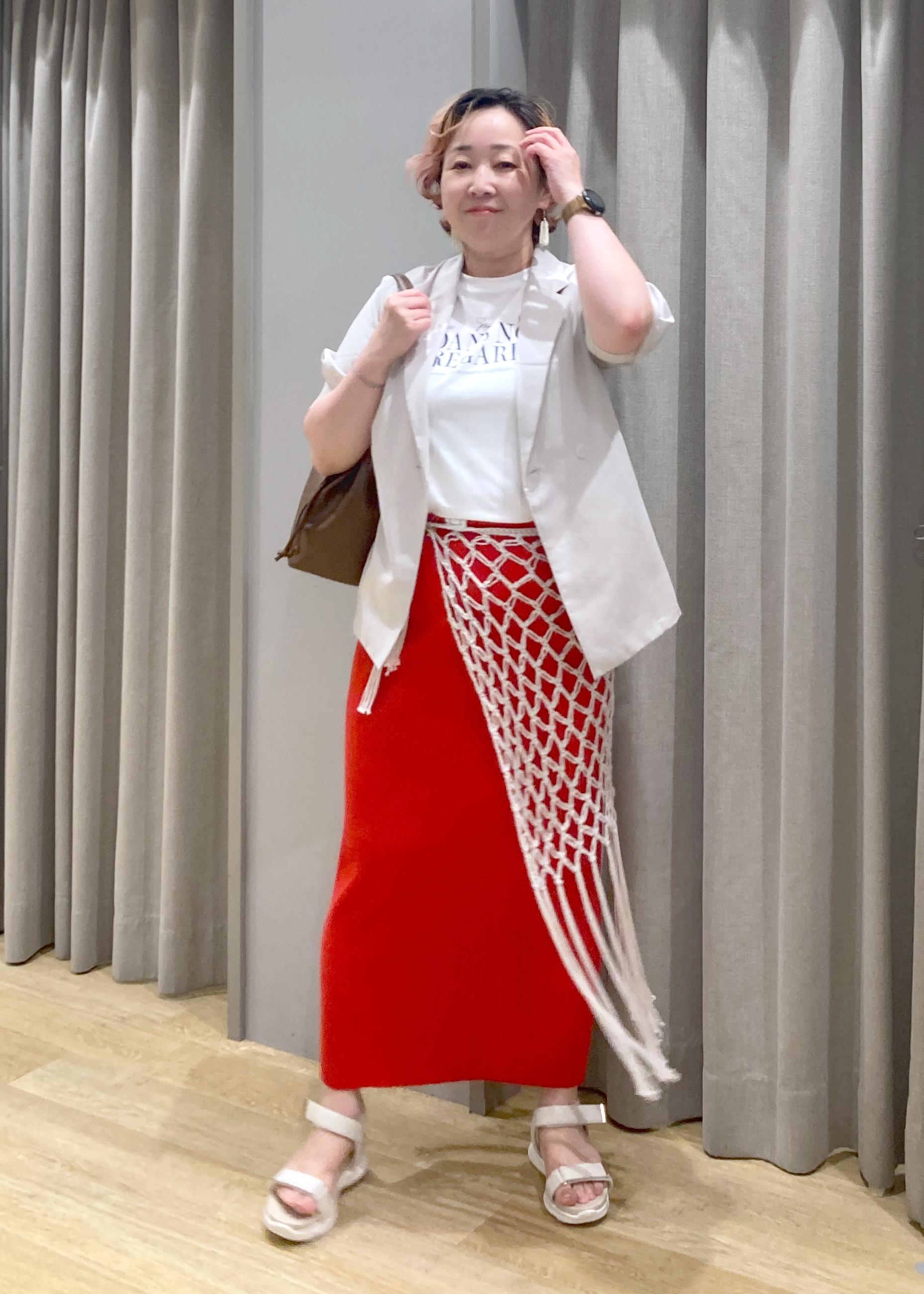 ROPE' PICNICの【UVカット・接触冷感・汗染み加工】フレンチロゴプリントTシャツを使ったコーディネートを紹介します。｜Rakuten Fashion(楽天ファッション／旧楽天ブランドアベニュー)6052927