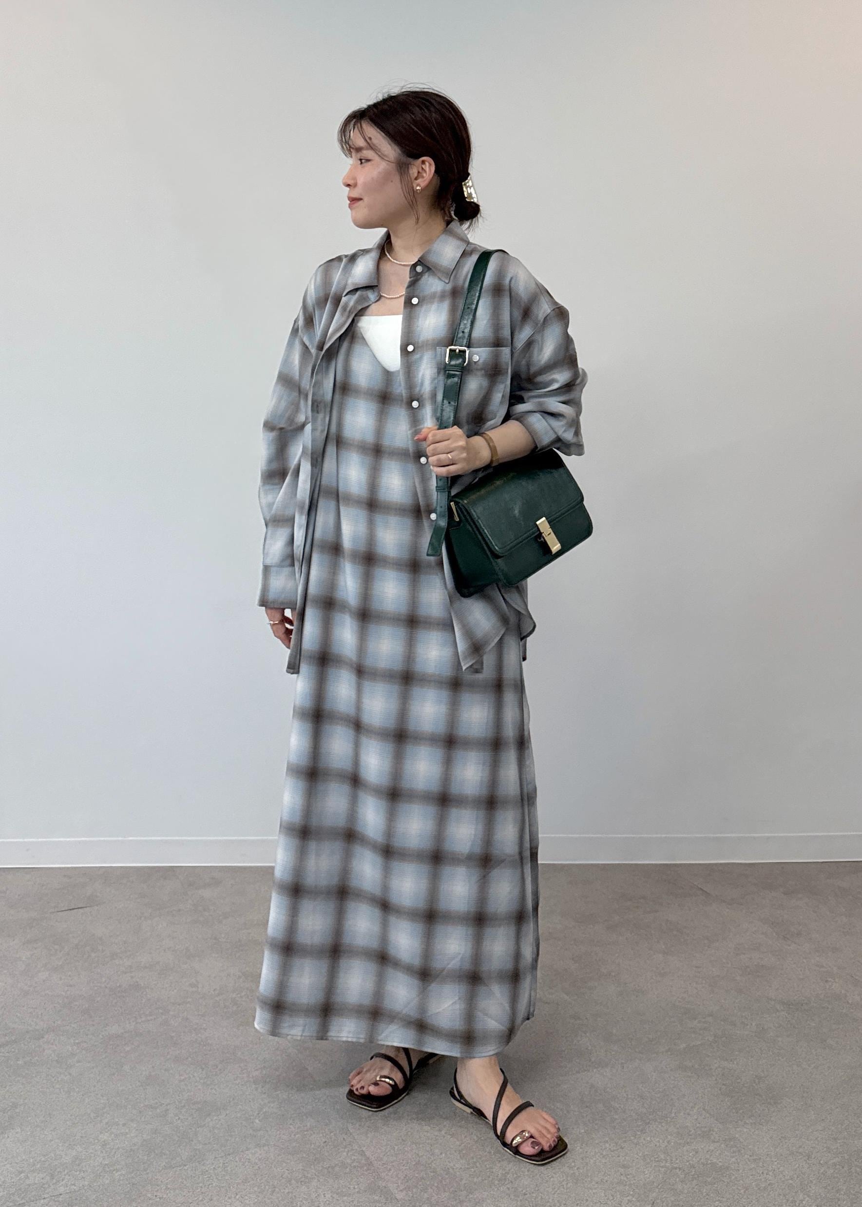 ROPE' PICNICのオンブレチェックシャツ/UVケアを使ったコーディネートを紹介します。｜Rakuten Fashion(楽天ファッション／旧楽天ブランドアベニュー)6052936