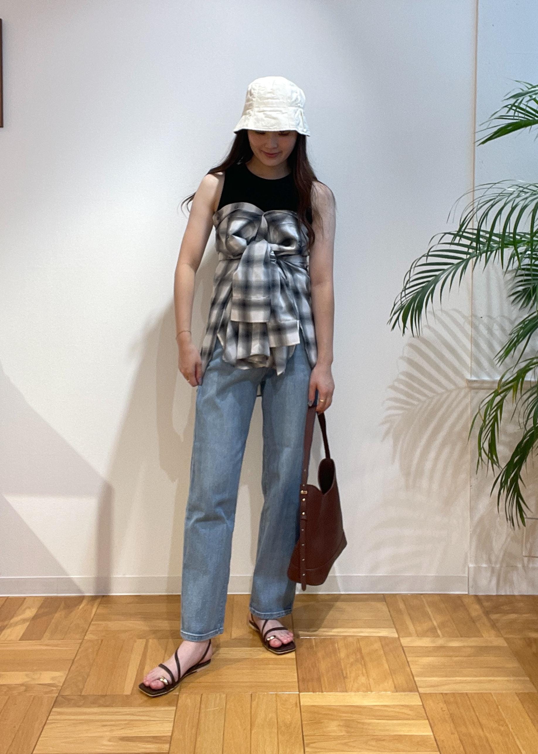 ROPE' PICNICのオンブレチェックシャツ/UVケアを使ったコーディネートを紹介します。｜Rakuten Fashion(楽天ファッション／旧楽天ブランドアベニュー)6052963