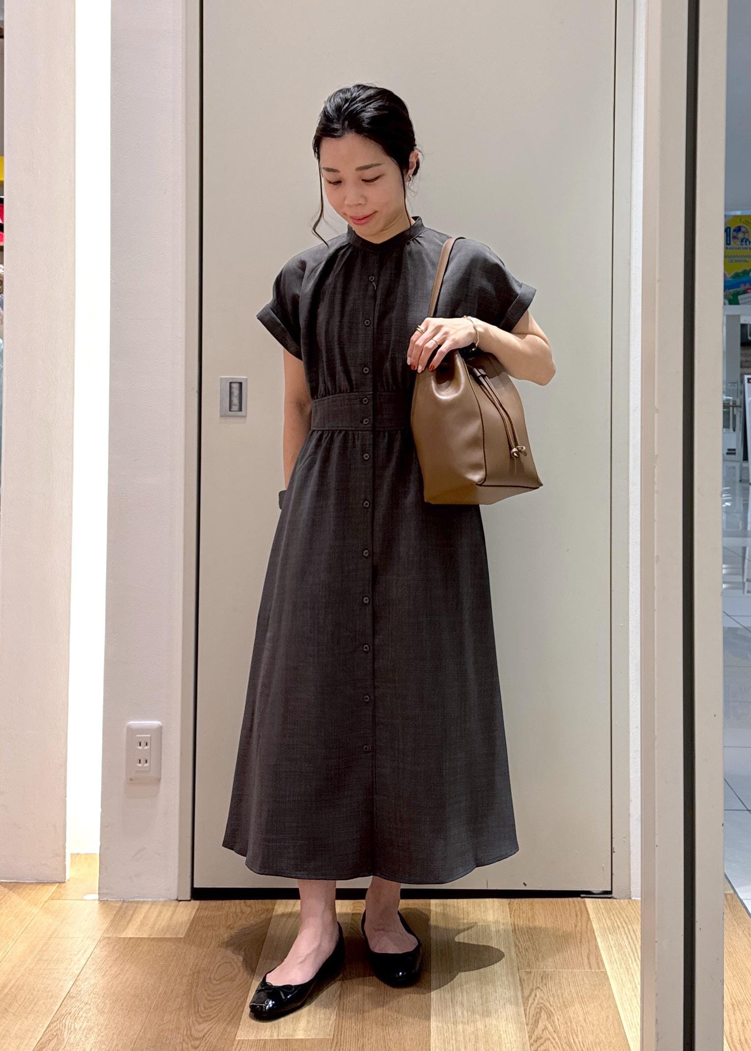 ROPE' PICNICのフレンチドルマンワンピースを使ったコーディネートを紹介します。｜Rakuten Fashion(楽天ファッション／旧楽天ブランドアベニュー)6053447