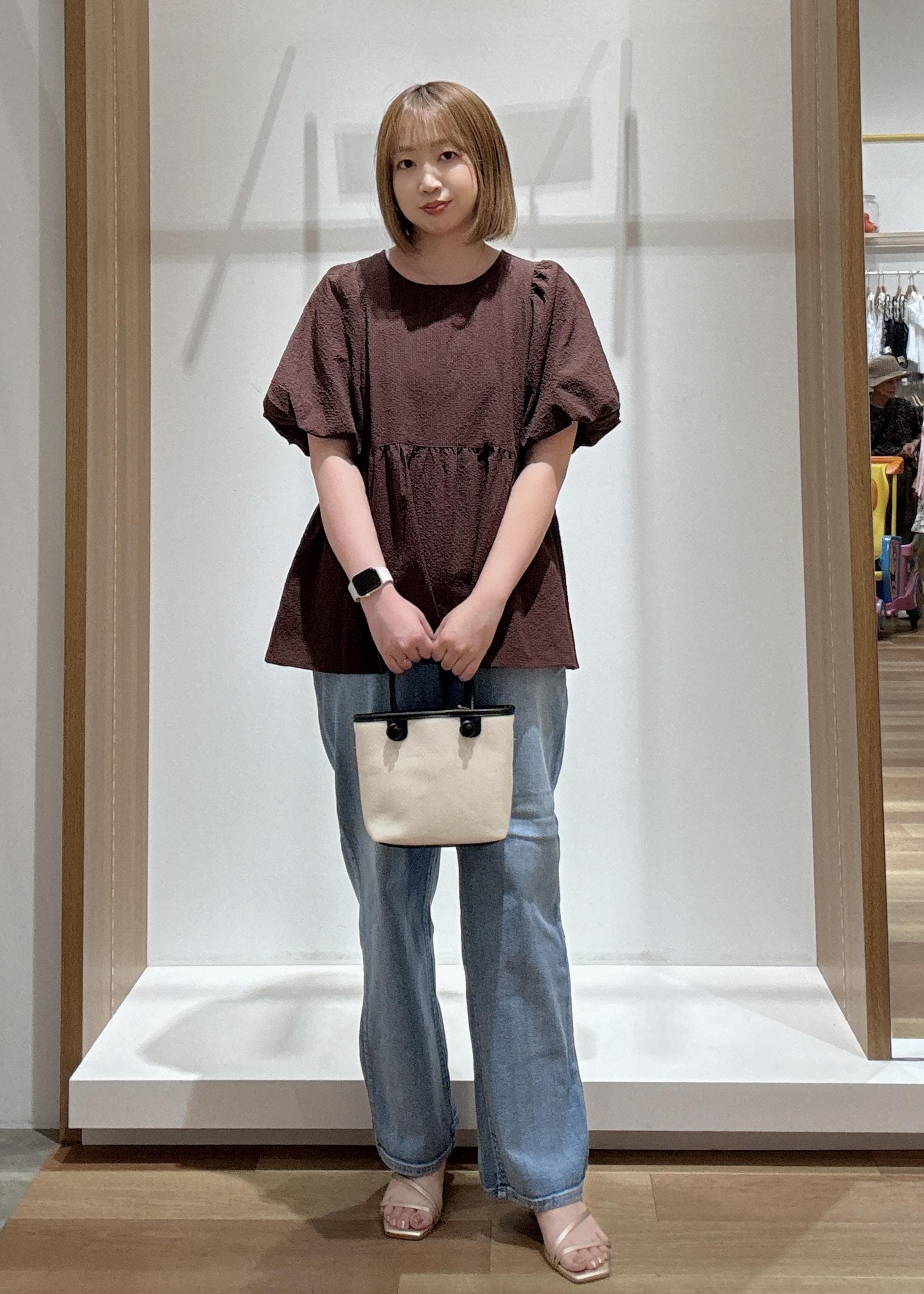 ROPE' PICNICのバルーンペプラムブラウスを使ったコーディネートを紹介します。｜Rakuten Fashion(楽天ファッション／旧楽天ブランドアベニュー)6053410