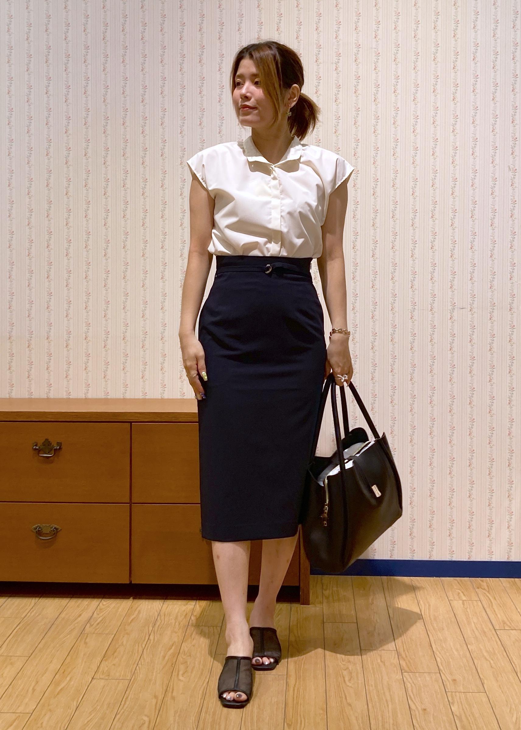 ROPE' PICNICの【防シワ】リボンフレンチスリーブシャツを使ったコーディネートを紹介します。｜Rakuten Fashion(楽天ファッション／旧楽天ブランドアベニュー)6053432