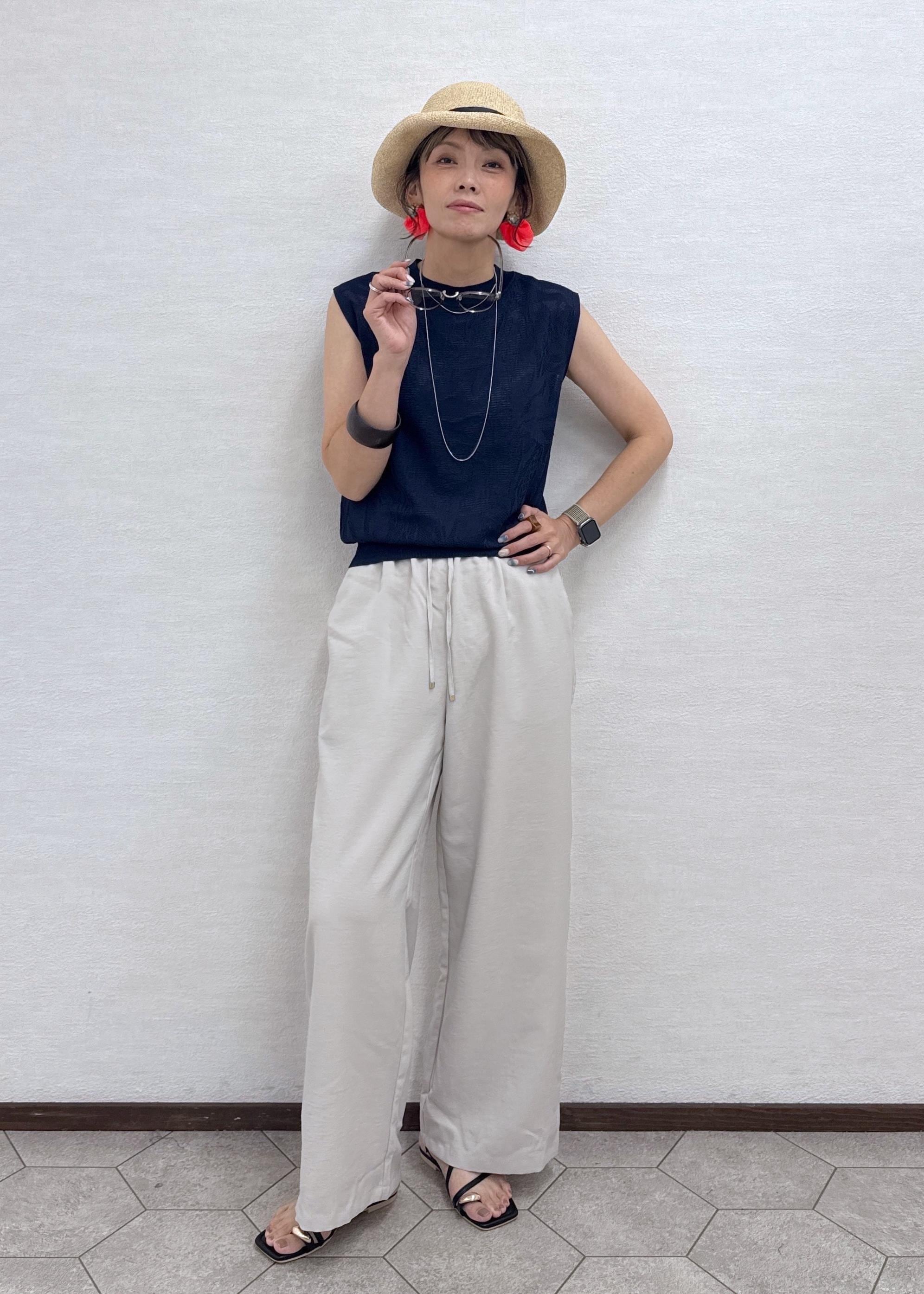 ROPE' PICNICのレーシーフレンチサマーニットを使ったコーディネートを紹介します。｜Rakuten Fashion(楽天ファッション／旧楽天ブランドアベニュー)6053433
