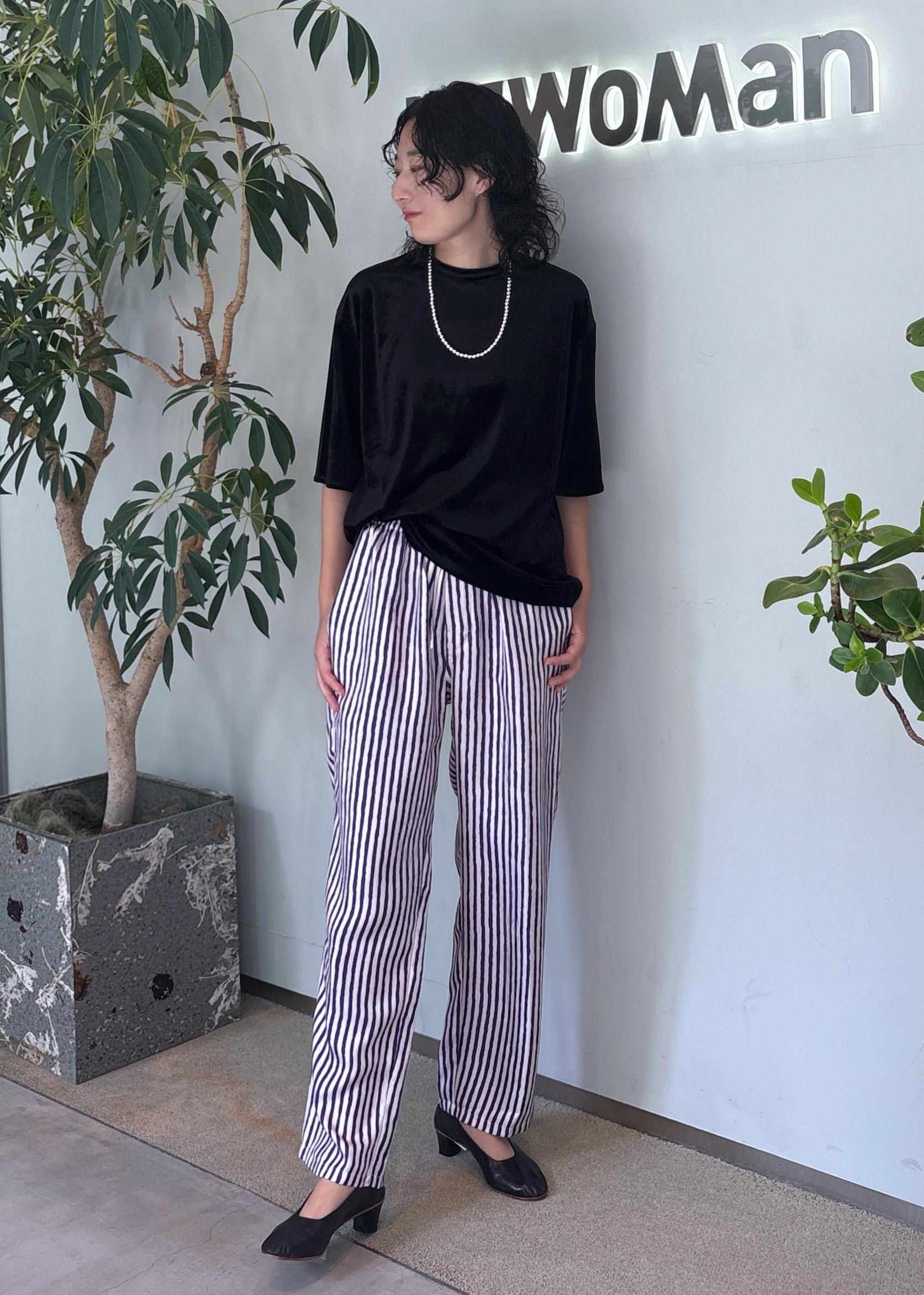 SALON adam et rope'のトリアセベロアボックスTシャツ[セットアップ対応]を使ったコーディネートを紹介します。｜Rakuten Fashion(楽天ファッション／旧楽天ブランドアベニュー)6110785