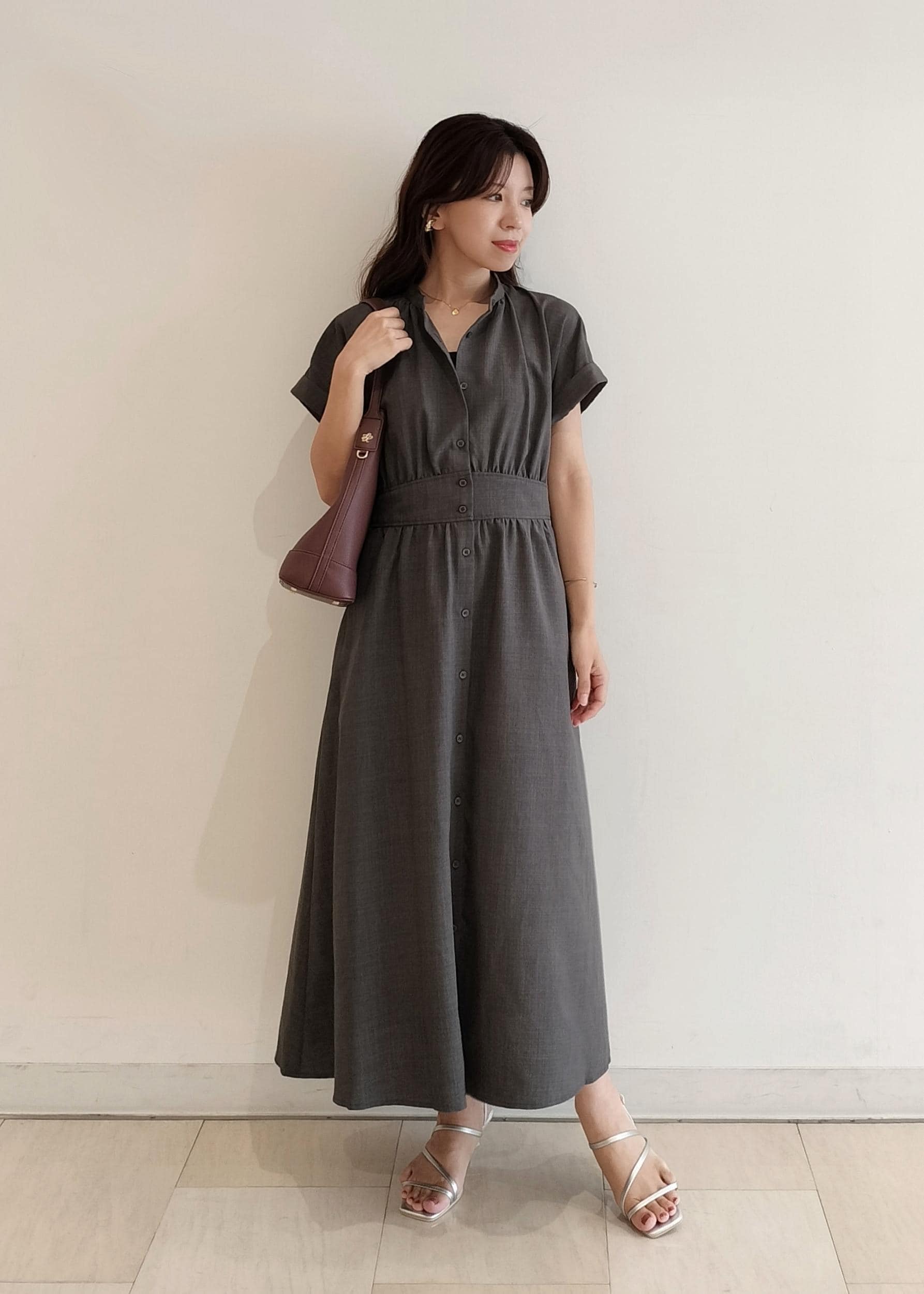 ROPE' PICNICのフレンチドルマンワンピースを使ったコーディネートを紹介します。｜Rakuten Fashion(楽天ファッション／旧楽天ブランドアベニュー)6117110