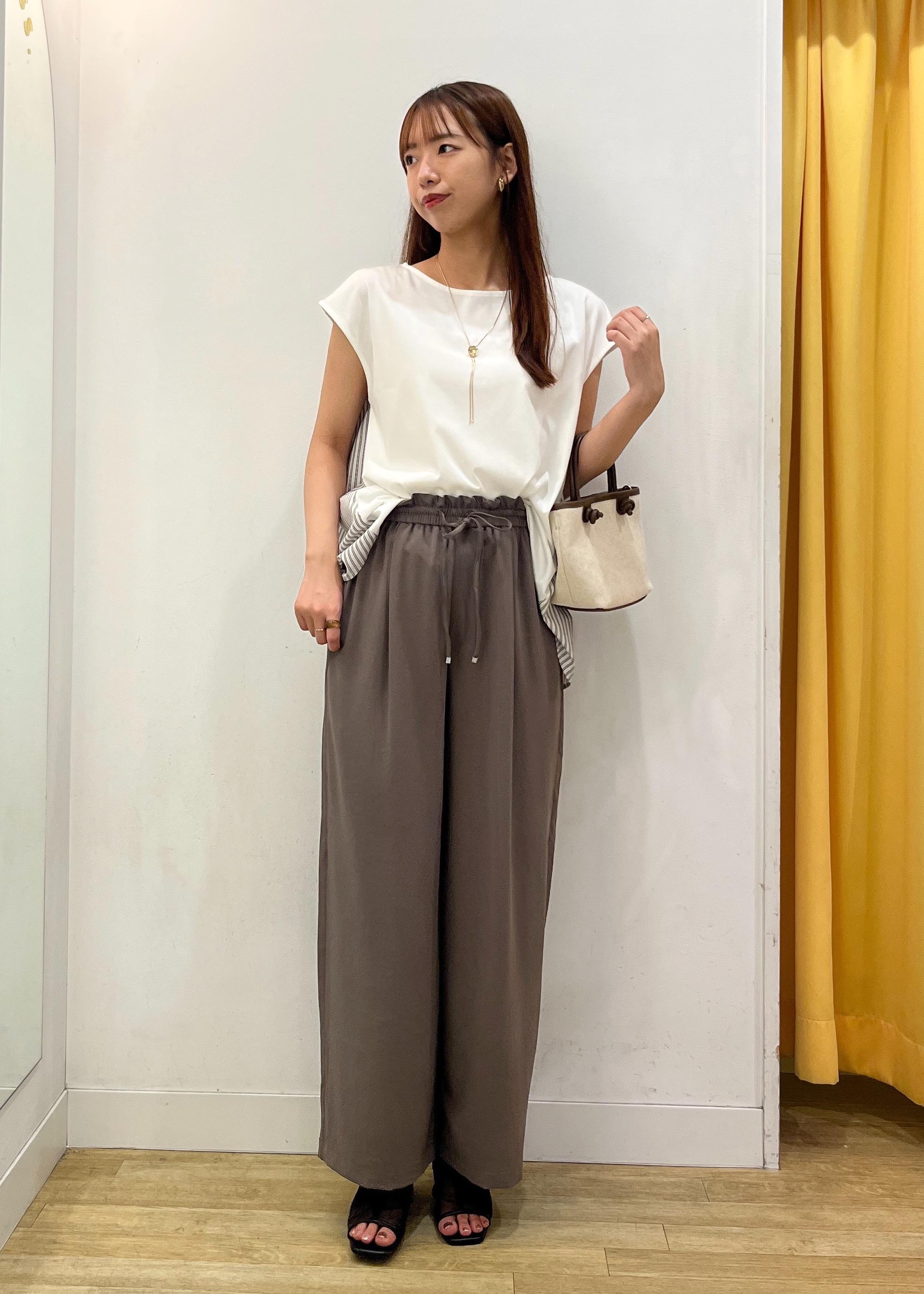 ROPE' PICNICのストライプドッキングフレンチスリーブプルオーバーを使ったコーディネートを紹介します。｜Rakuten Fashion(楽天ファッション／旧楽天ブランドアベニュー)6117115