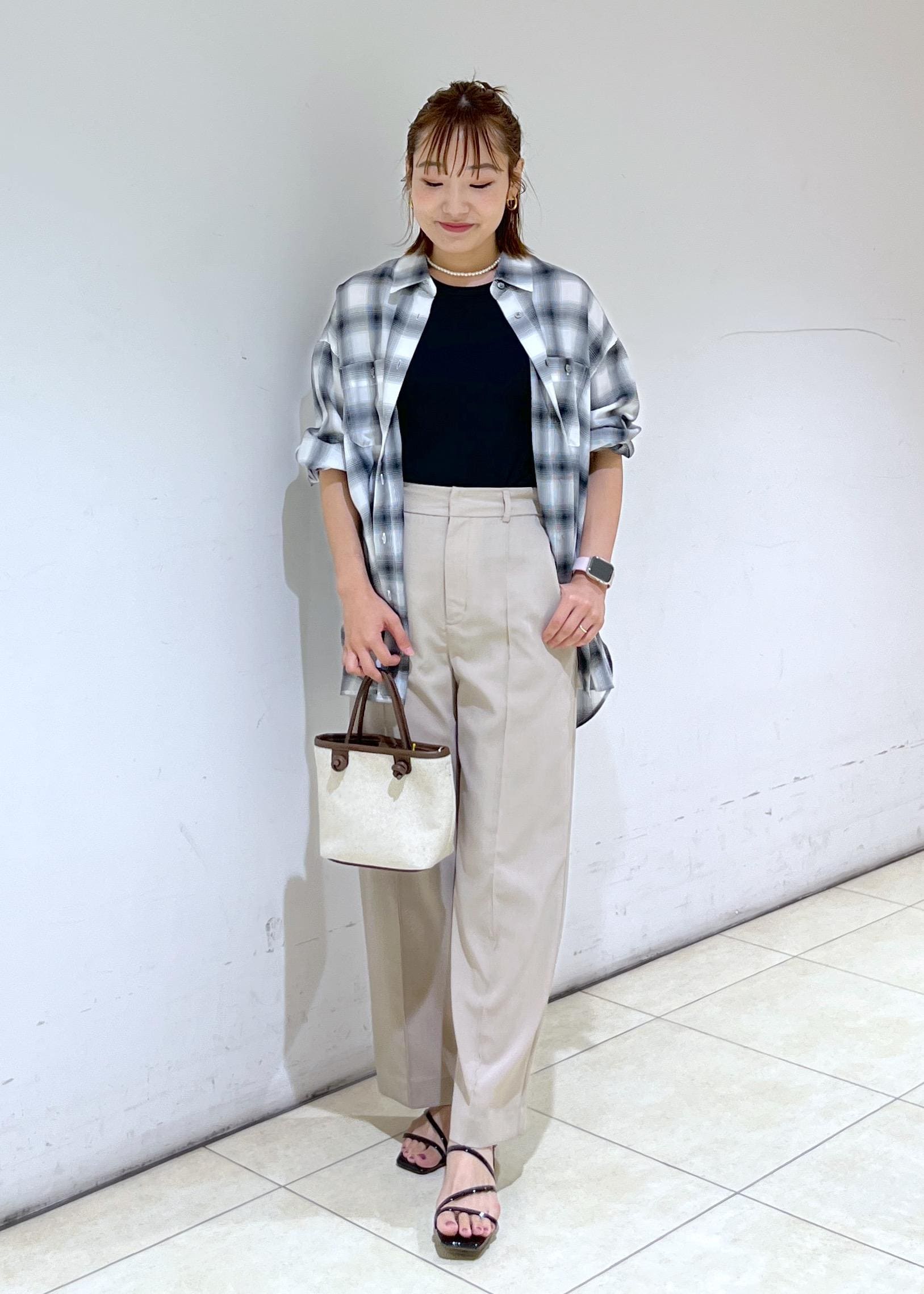 ROPE' PICNICのオンブレチェックシャツ/UVケアを使ったコーディネートを紹介します。｜Rakuten Fashion(楽天ファッション／旧楽天ブランドアベニュー)6117193