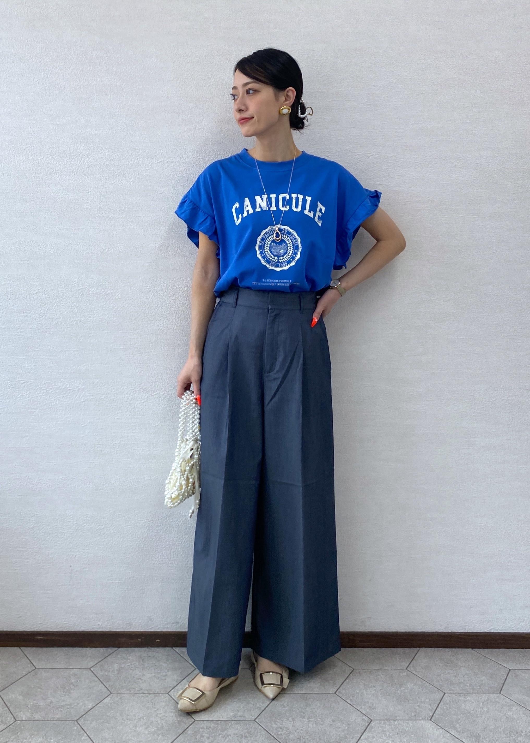 ROPE' PICNICの袖フリルカレッジロゴTシャツを使ったコーディネートを紹介します。｜Rakuten Fashion(楽天ファッション／旧楽天ブランドアベニュー)6117199