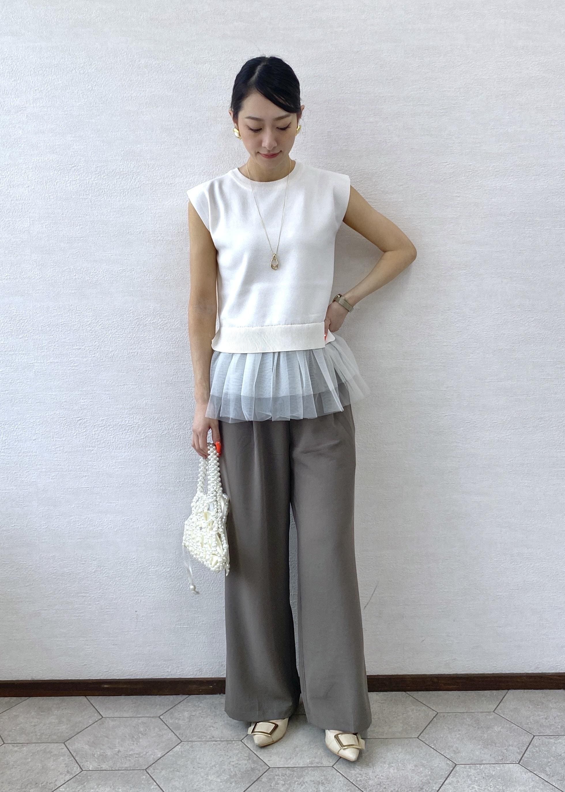 ROPE' PICNICのチュールドッキングプルオーバーを使ったコーディネートを紹介します。｜Rakuten Fashion(楽天ファッション／旧楽天ブランドアベニュー)6117207