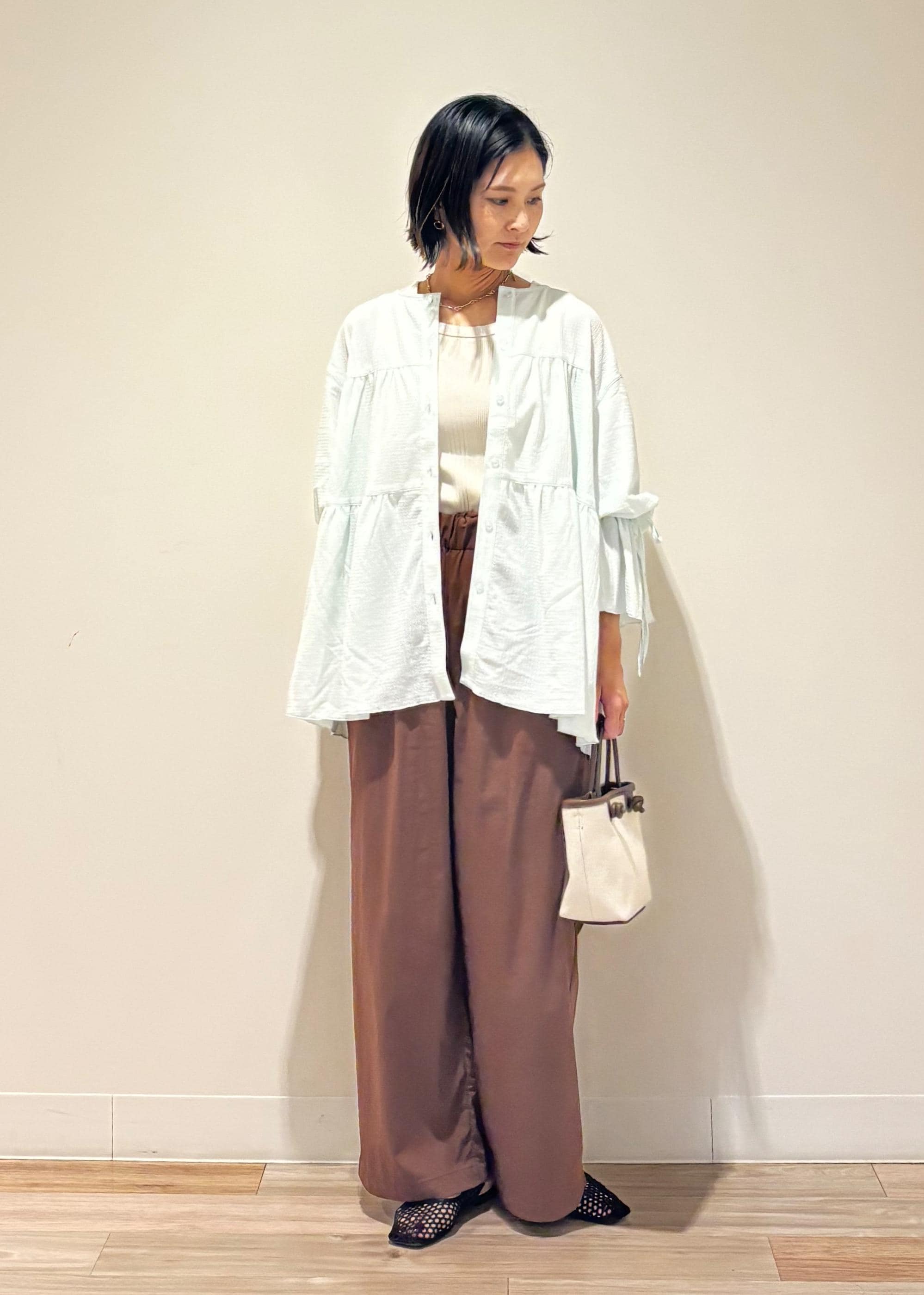 ROPE' PICNICの【羽織にもなる】シアーワッシャーブラウスカーディガンを使ったコーディネートを紹介します。｜Rakuten Fashion(楽天ファッション／旧楽天ブランドアベニュー)6117212