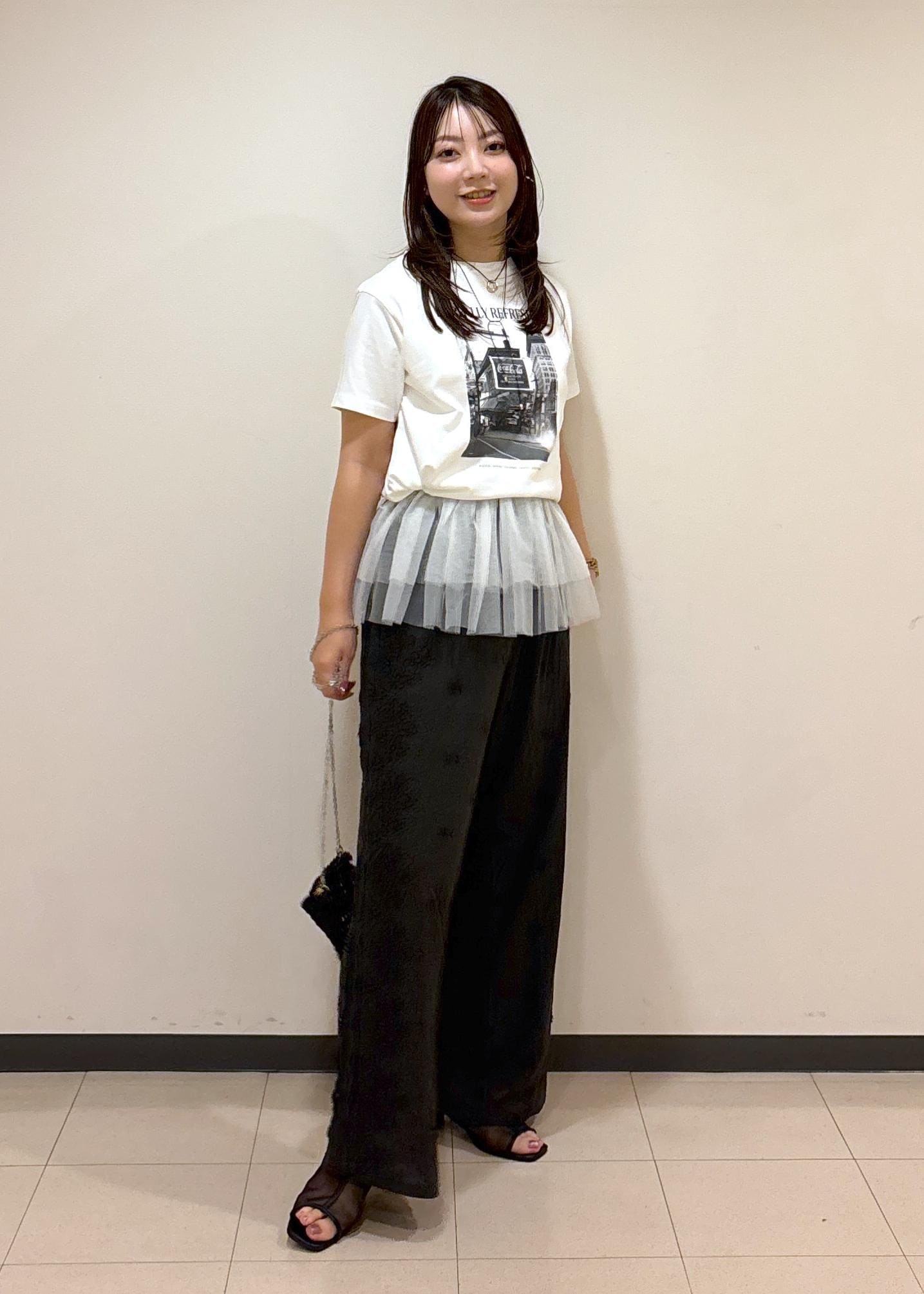 ROPE' PICNICのチュールドッキングプルオーバーを使ったコーディネートを紹介します。｜Rakuten Fashion(楽天ファッション／旧楽天ブランドアベニュー)6117241