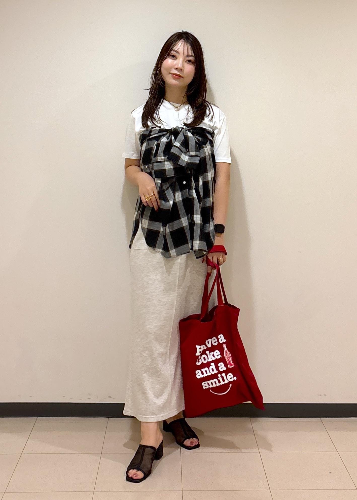 ROPE' PICNICの【UVカット・接触冷感・汗染み加工】フロッキーロゴTシャツを使ったコーディネートを紹介します。｜Rakuten Fashion(楽天ファッション／旧楽天ブランドアベニュー)6117245