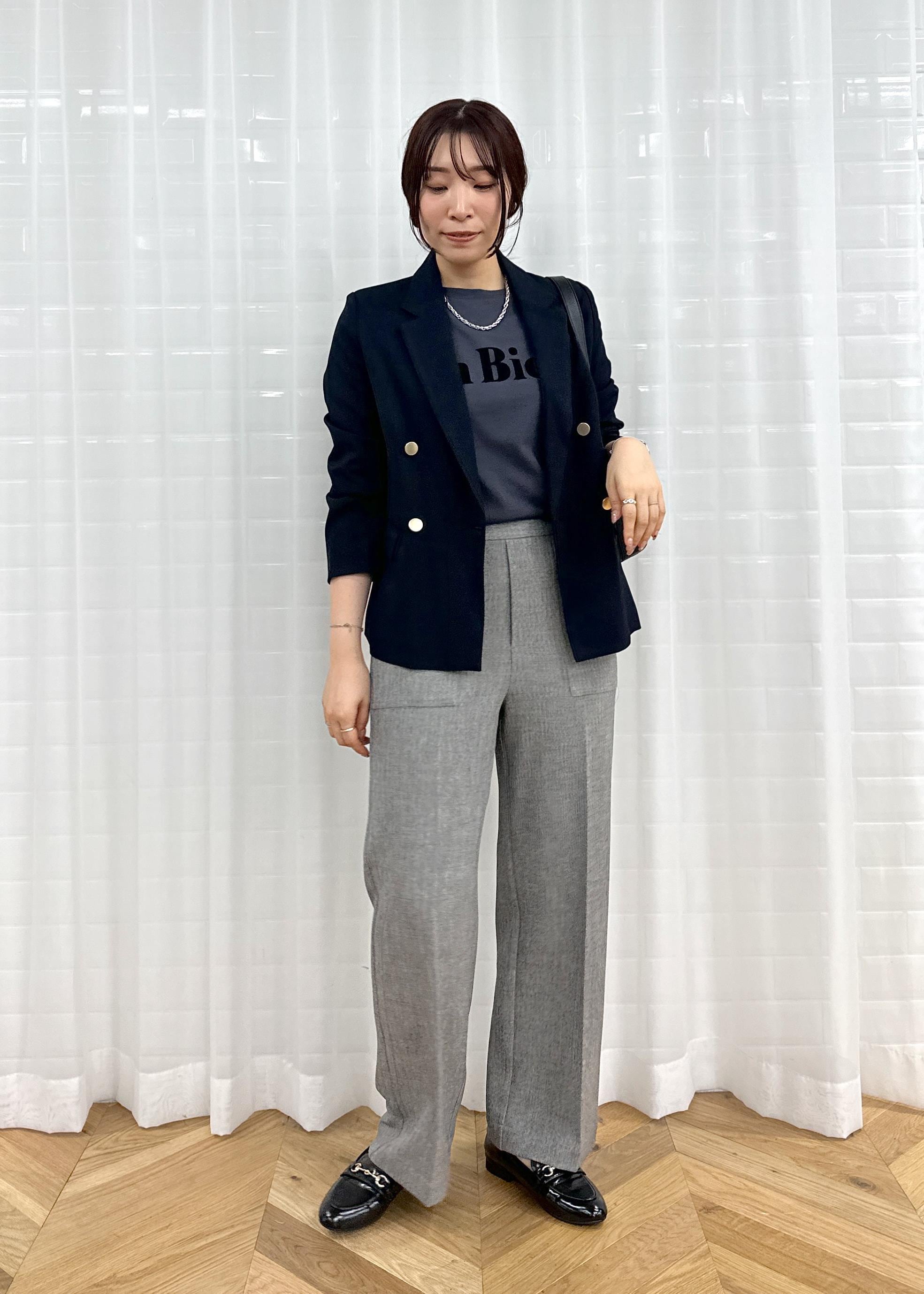 ROPE' PICNICのレディハンサムシリーズ ウールライク金ボタンジャケット(半裏地)/セットアップ・通勤対応を使ったコーディネートを紹介します。｜Rakuten Fashion(楽天ファッション／旧楽天ブランドアベニュー)6117349