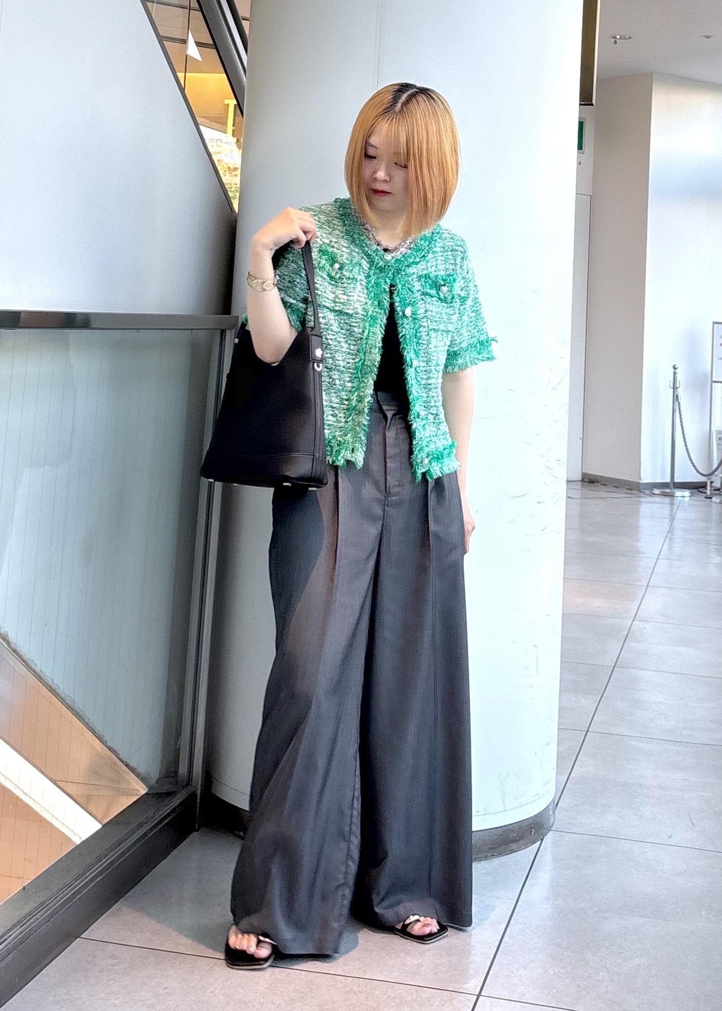 ROPE' PICNICの【サマー・ツイード】ハーフスリーブカーディガンを使ったコーディネートを紹介します。｜Rakuten Fashion(楽天ファッション／旧楽天ブランドアベニュー)6117367