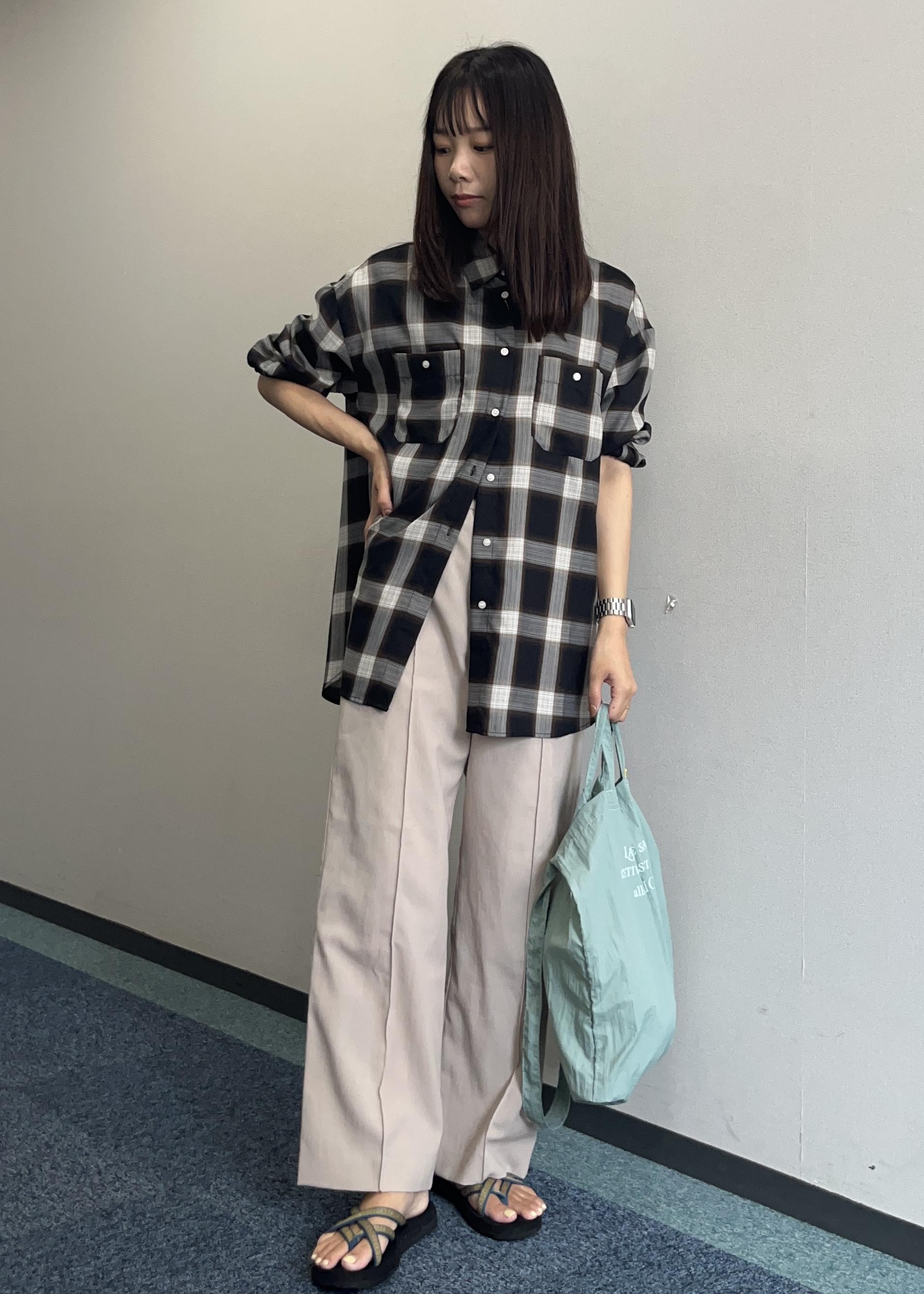 ROPE' PICNICのオンブレチェックシャツ/UVケアを使ったコーディネートを紹介します。｜Rakuten Fashion(楽天ファッション／旧楽天ブランドアベニュー)6117371