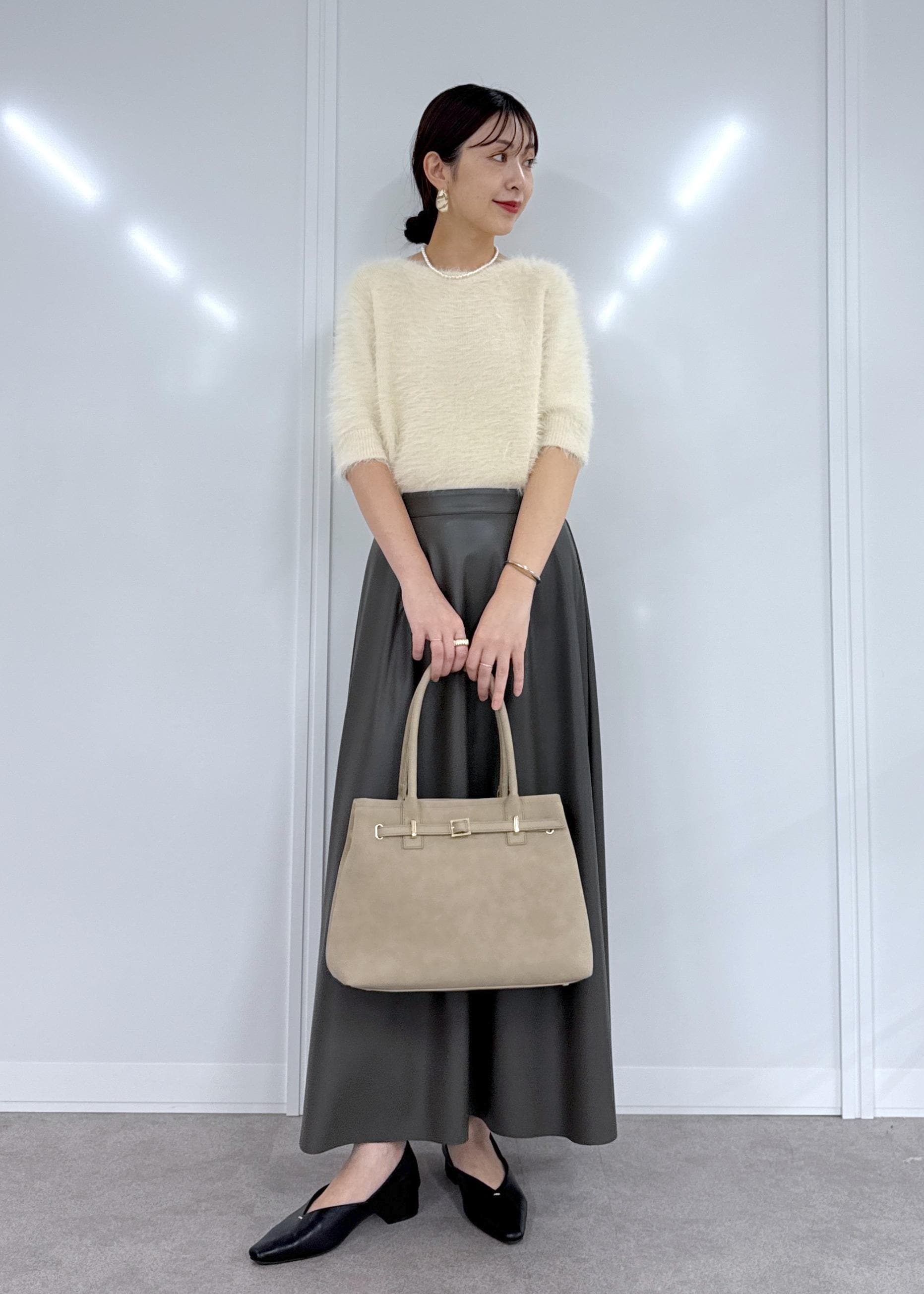 ROPE' PICNICのシャギーニットハーフスリーブプルオーバーを使ったコーディネートを紹介します。｜Rakuten Fashion(楽天ファッション／旧楽天ブランドアベニュー)6117396