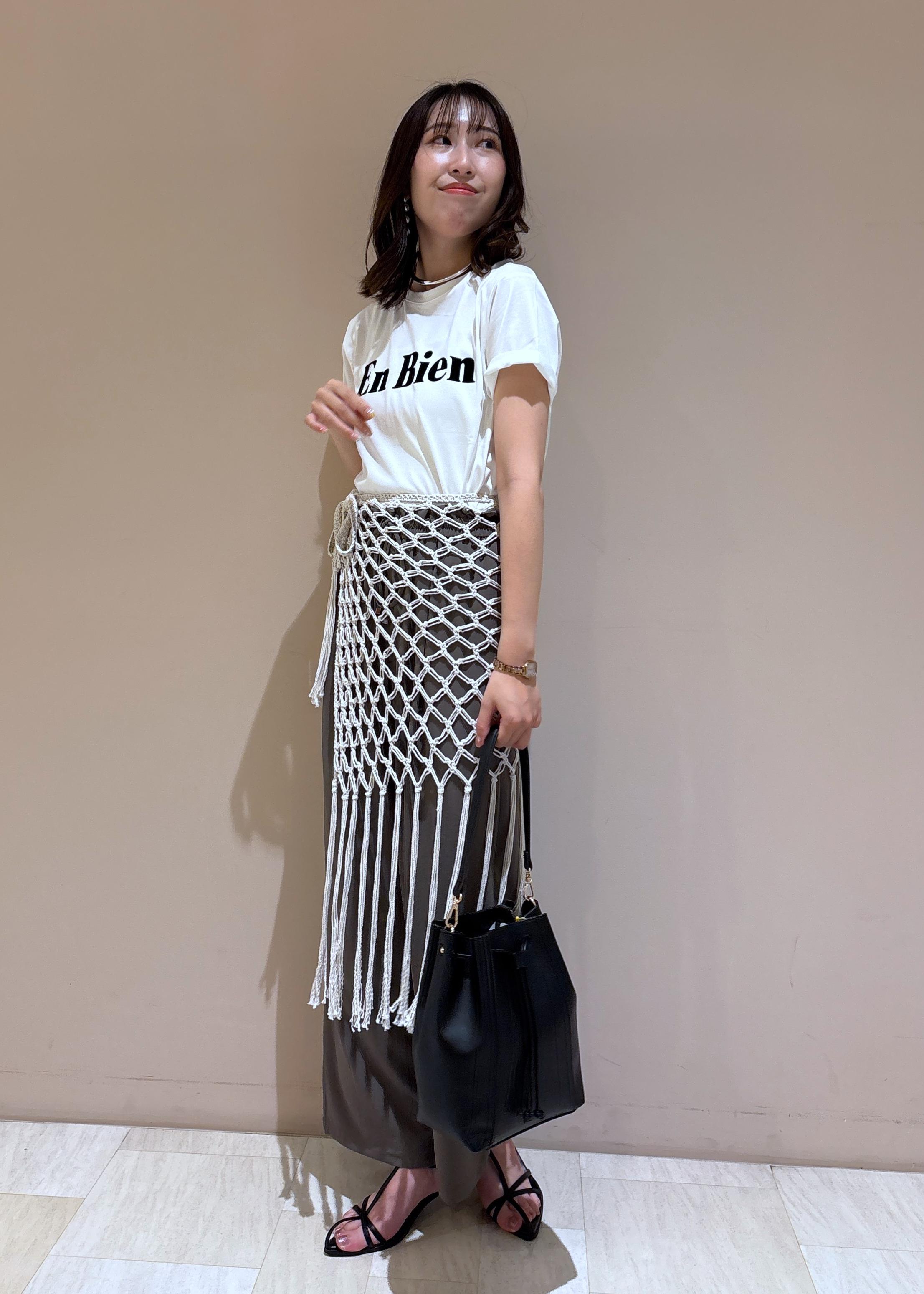 ROPE' PICNICの【UVカット・接触冷感・汗染み加工】フロッキーロゴTシャツを使ったコーディネートを紹介します。｜Rakuten Fashion(楽天ファッション／旧楽天ブランドアベニュー)6117405