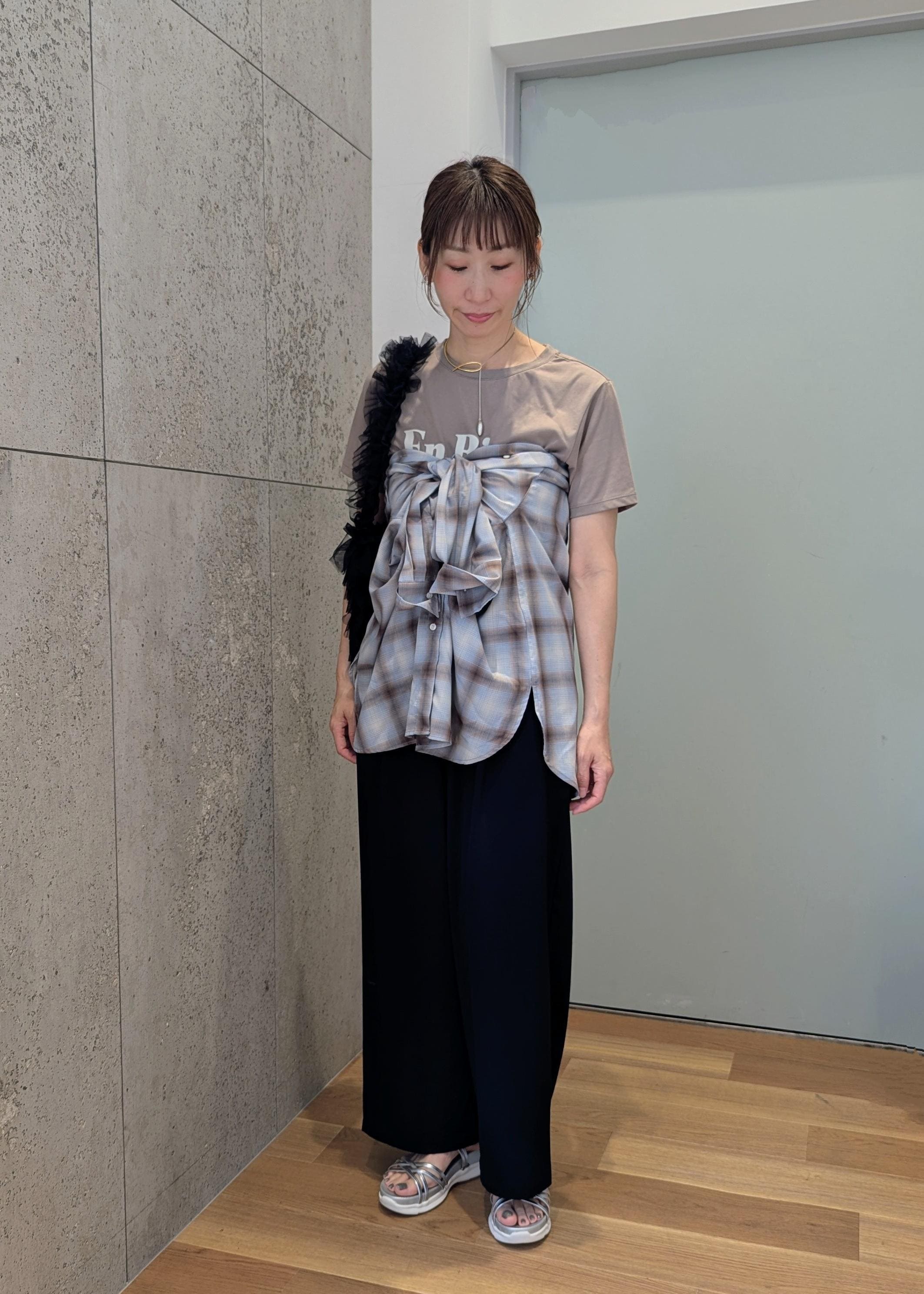 ROPE' PICNICの【UVカット・接触冷感・汗染み加工】フロッキーロゴTシャツを使ったコーディネートを紹介します。｜Rakuten Fashion(楽天ファッション／旧楽天ブランドアベニュー)6117408