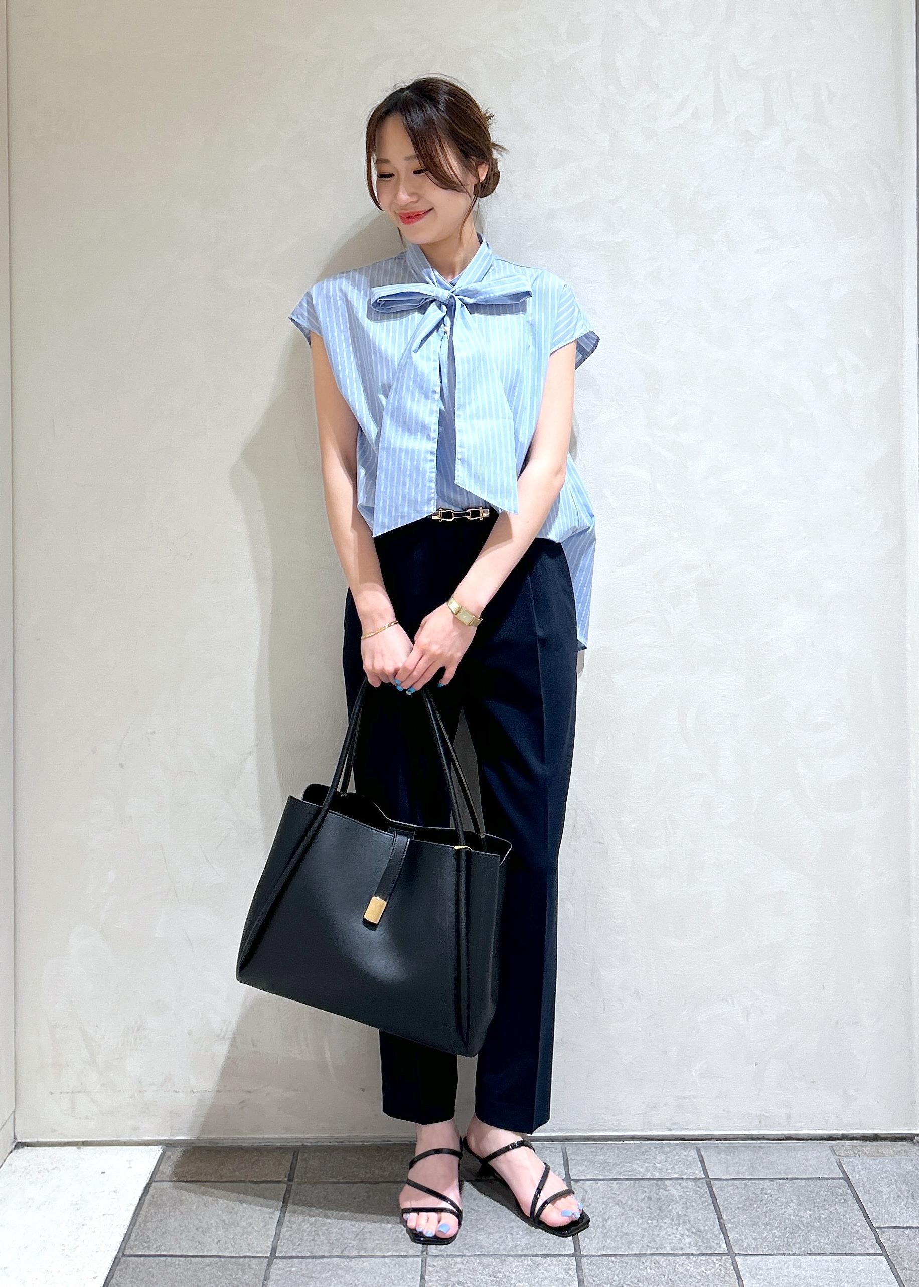 ROPE' PICNICの【防シワ】リボンフレンチスリーブシャツを使ったコーディネートを紹介します。｜Rakuten Fashion(楽天ファッション／旧楽天ブランドアベニュー)6117452